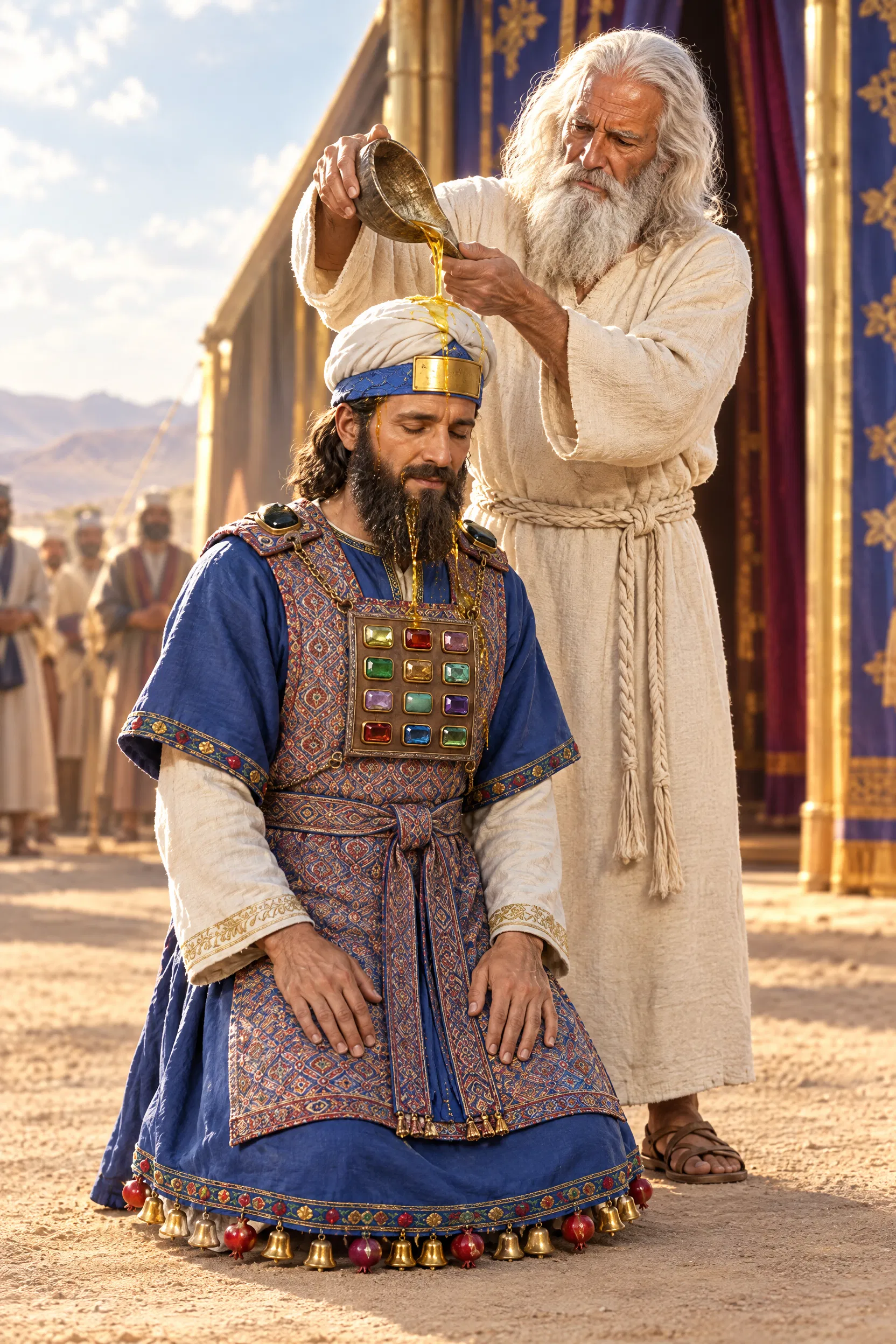 Moses Anoints Aaron as High Priest