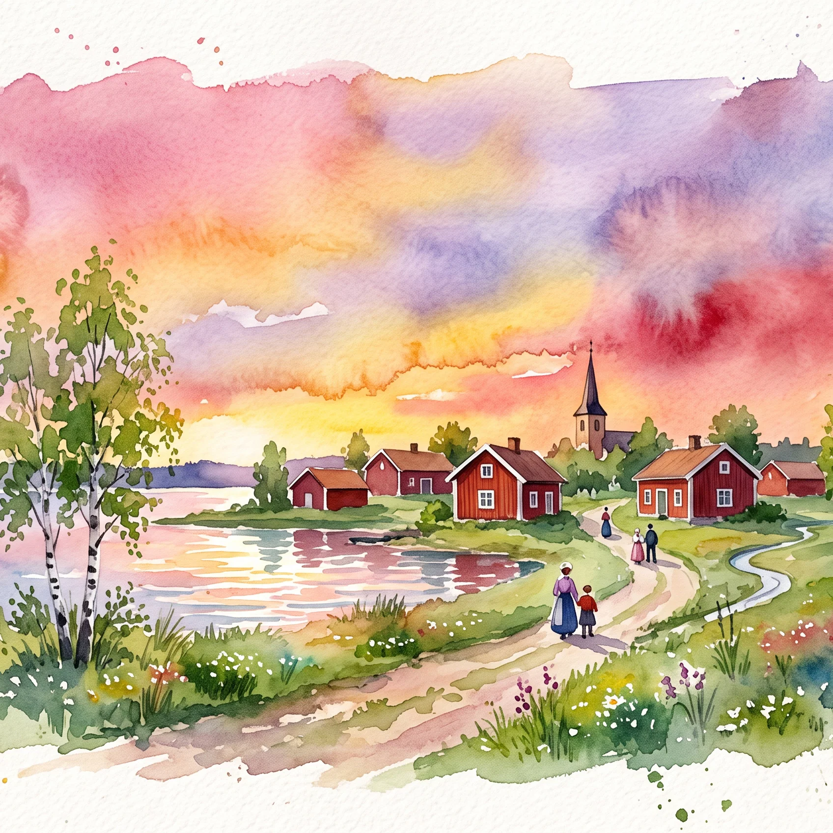 Golden Hour in a Swedish Village