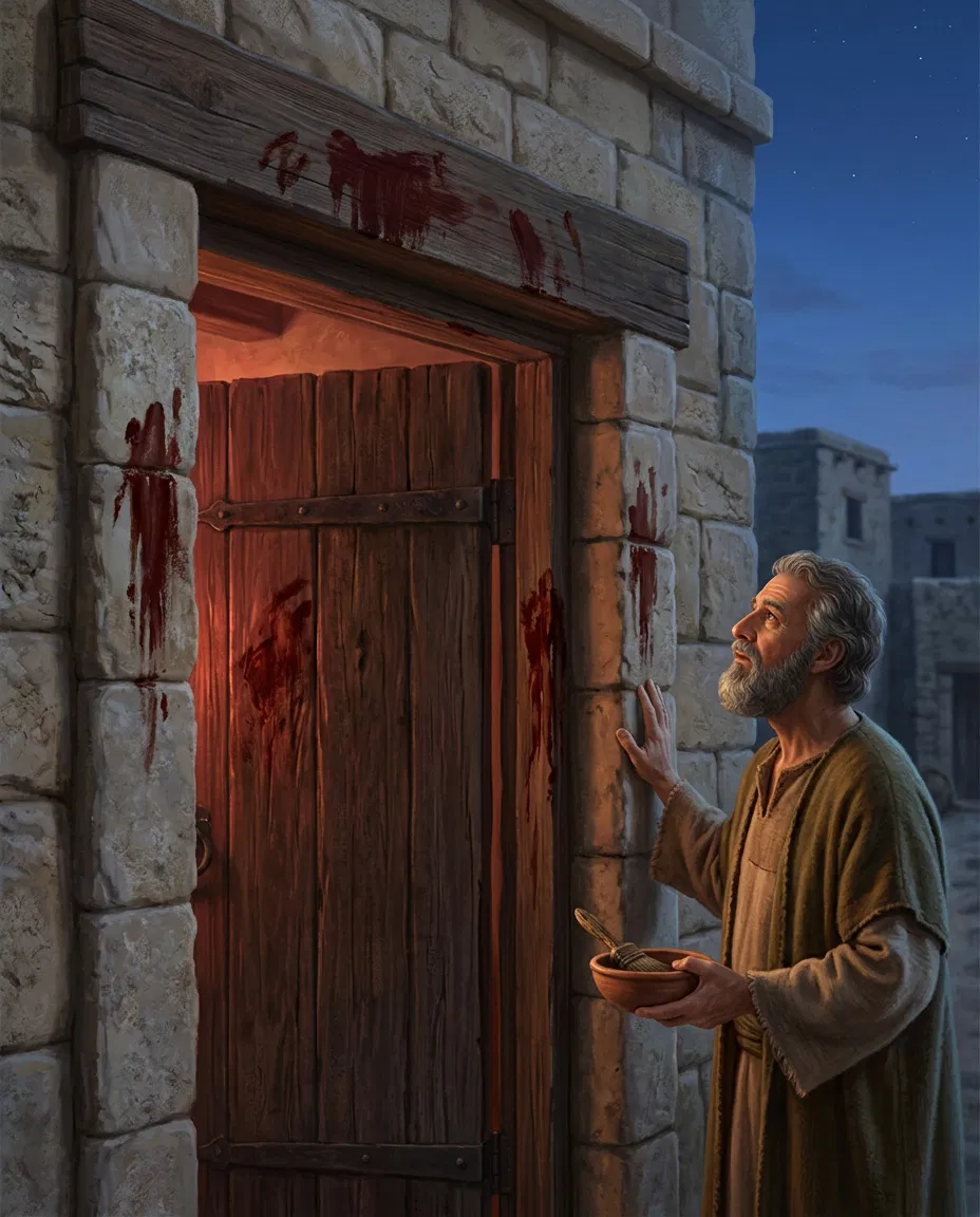 Blood Applied to the Doorposts at Passover