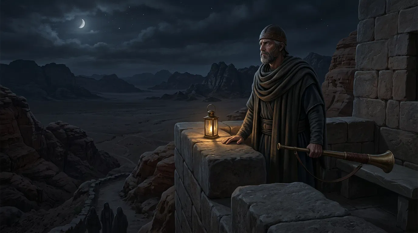 The Watchman on the Wall at Night
