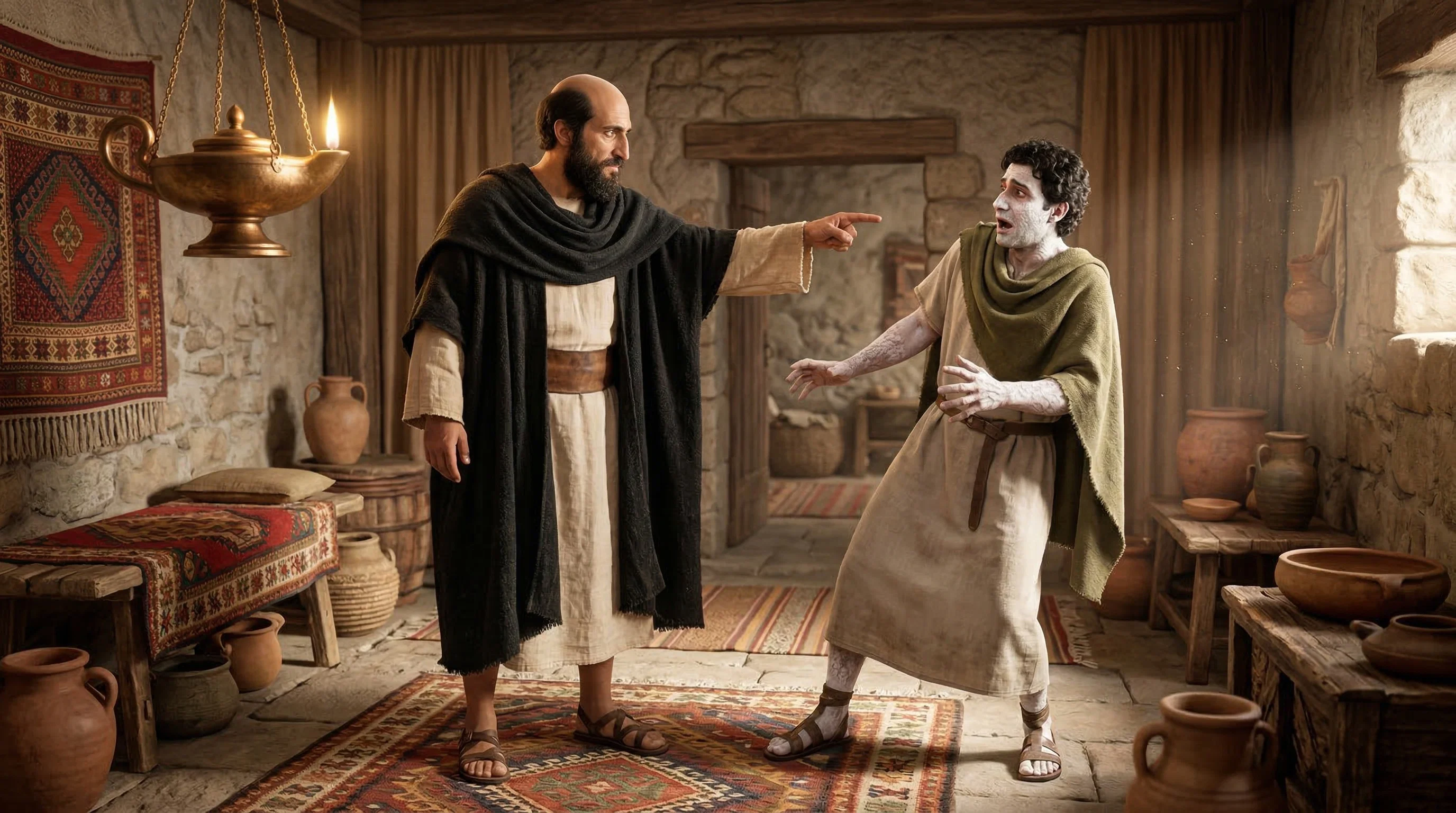 Elisha Rebuking Gehazi