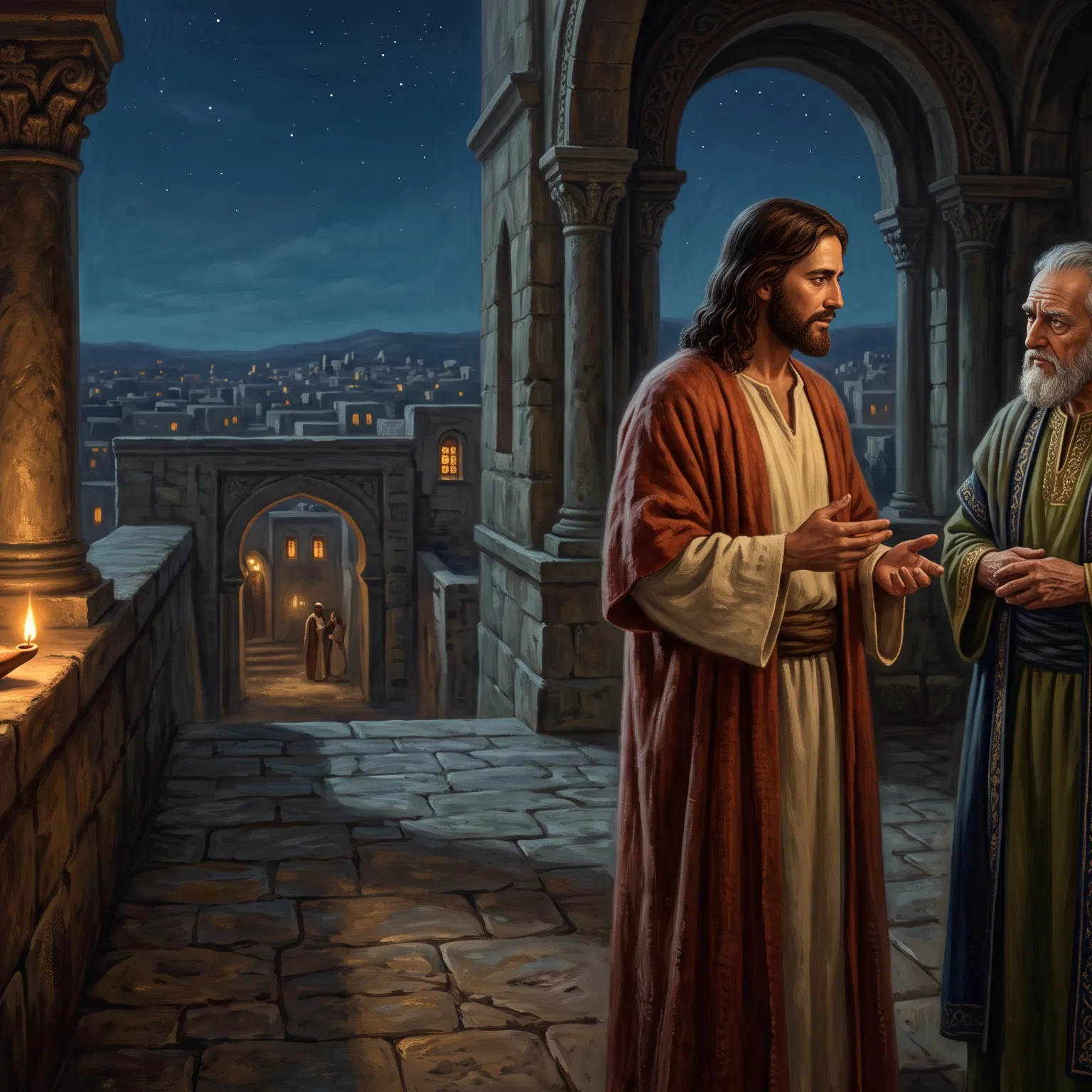 Jesus Speaks with Nicodemus at Night