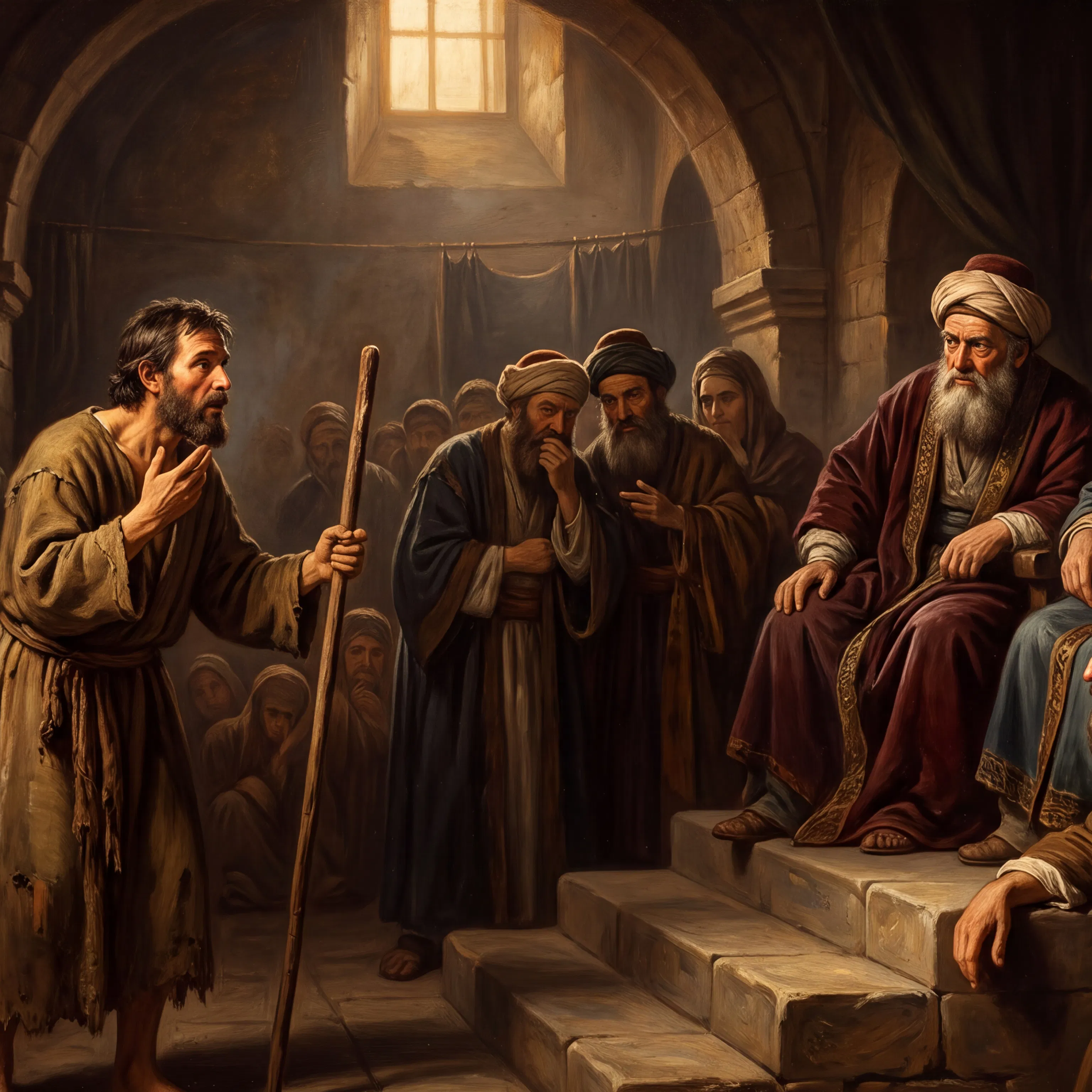 Healed Blind Man Questioned by the Pharisees