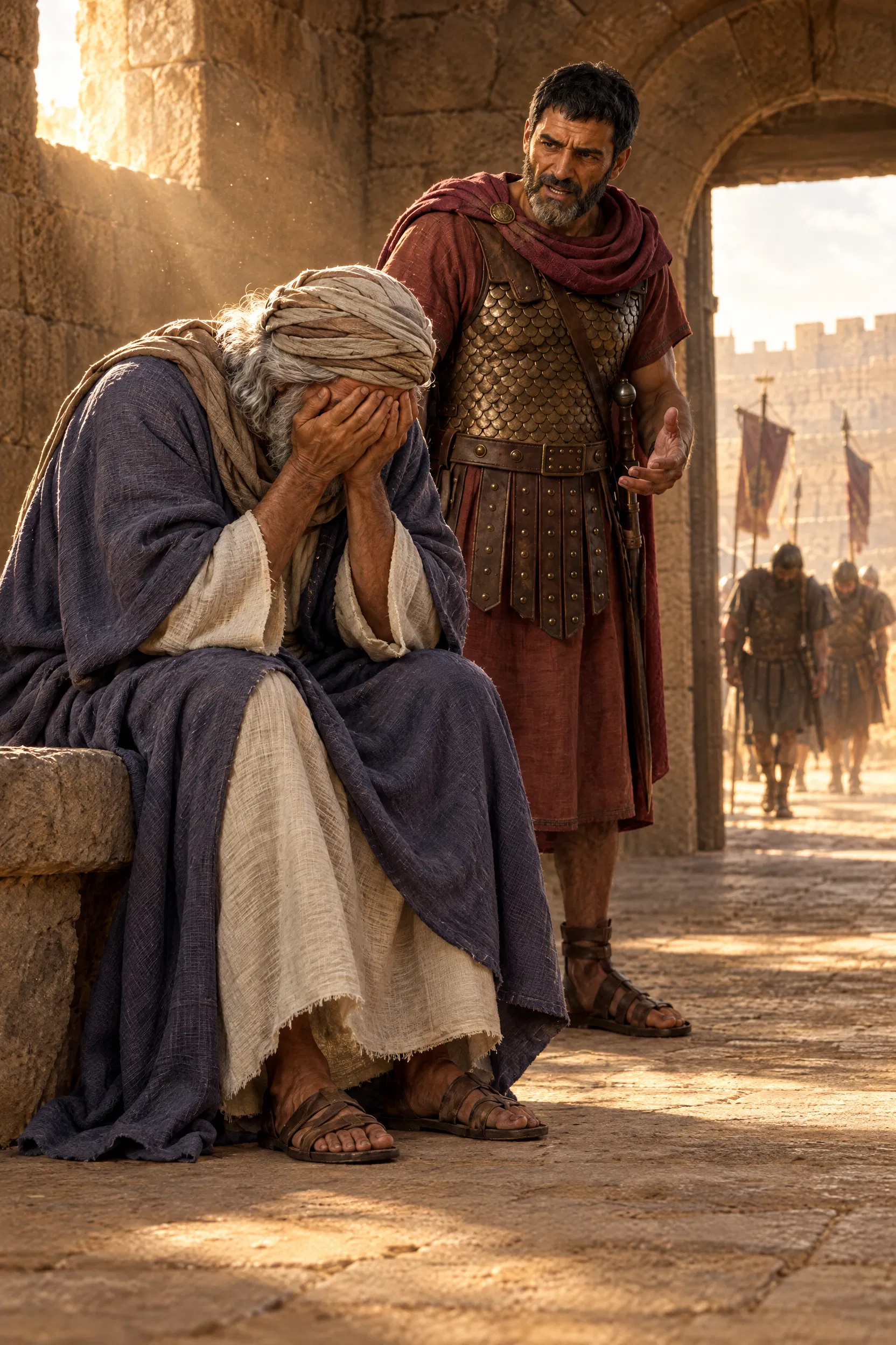 David Weeps for Absalom as Joab Looks On