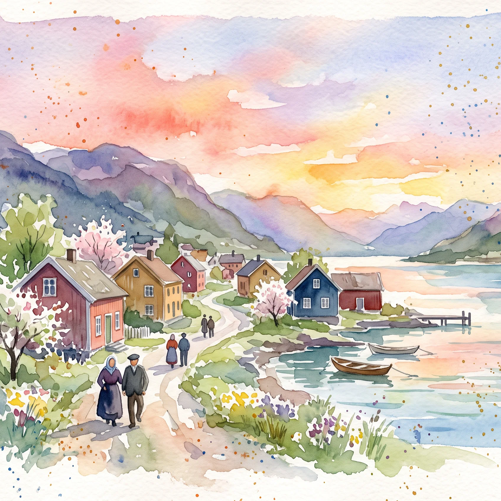 Twilight Glow Over Norwegian Shores