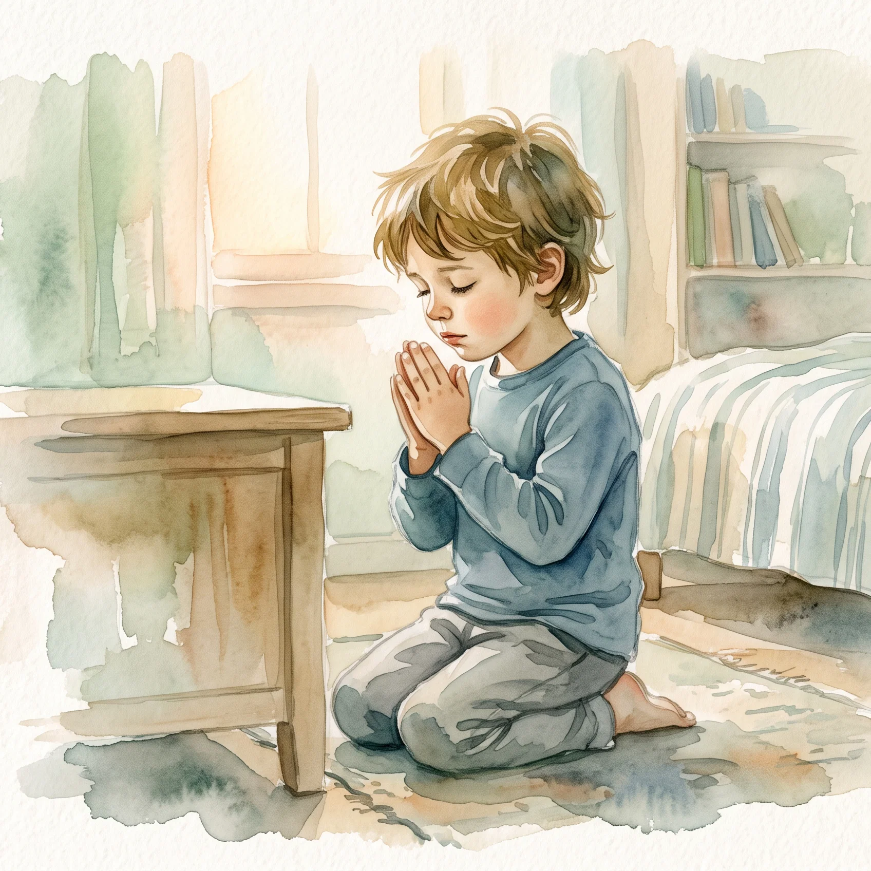 A Modern Child in Faithful Prayer