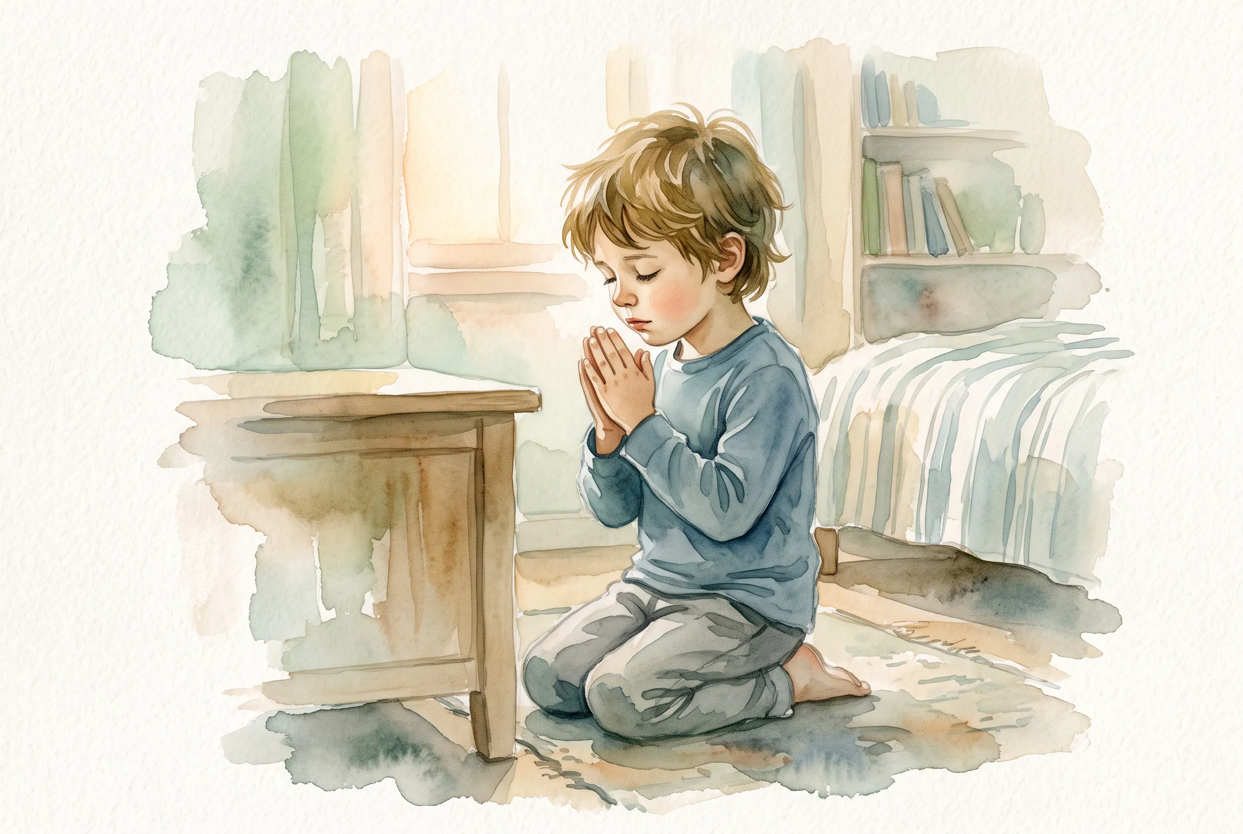 A Modern Child in Faithful Prayer