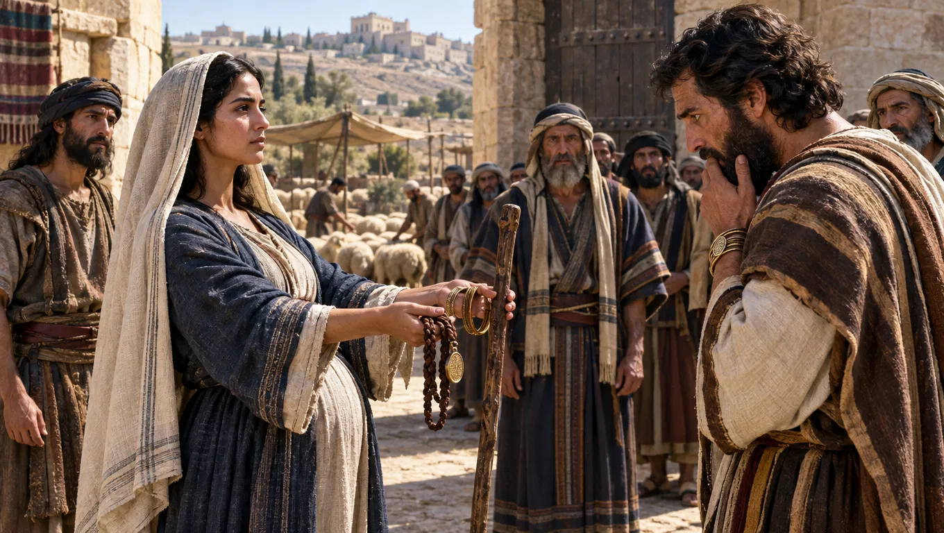 Tamar Shows Judah His Signet, Cord and Staff