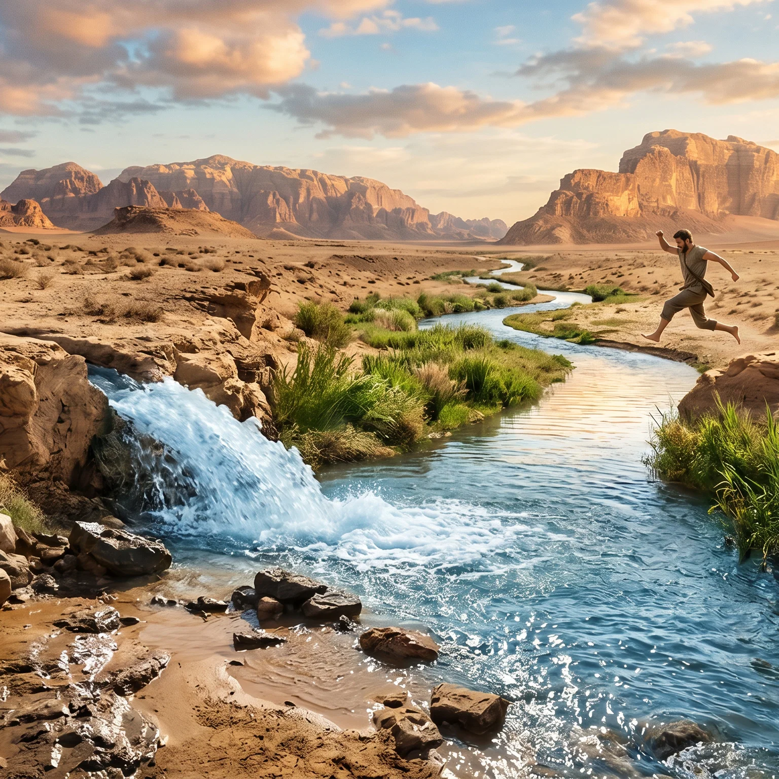 Living Waters Flowing Through Barren Sands