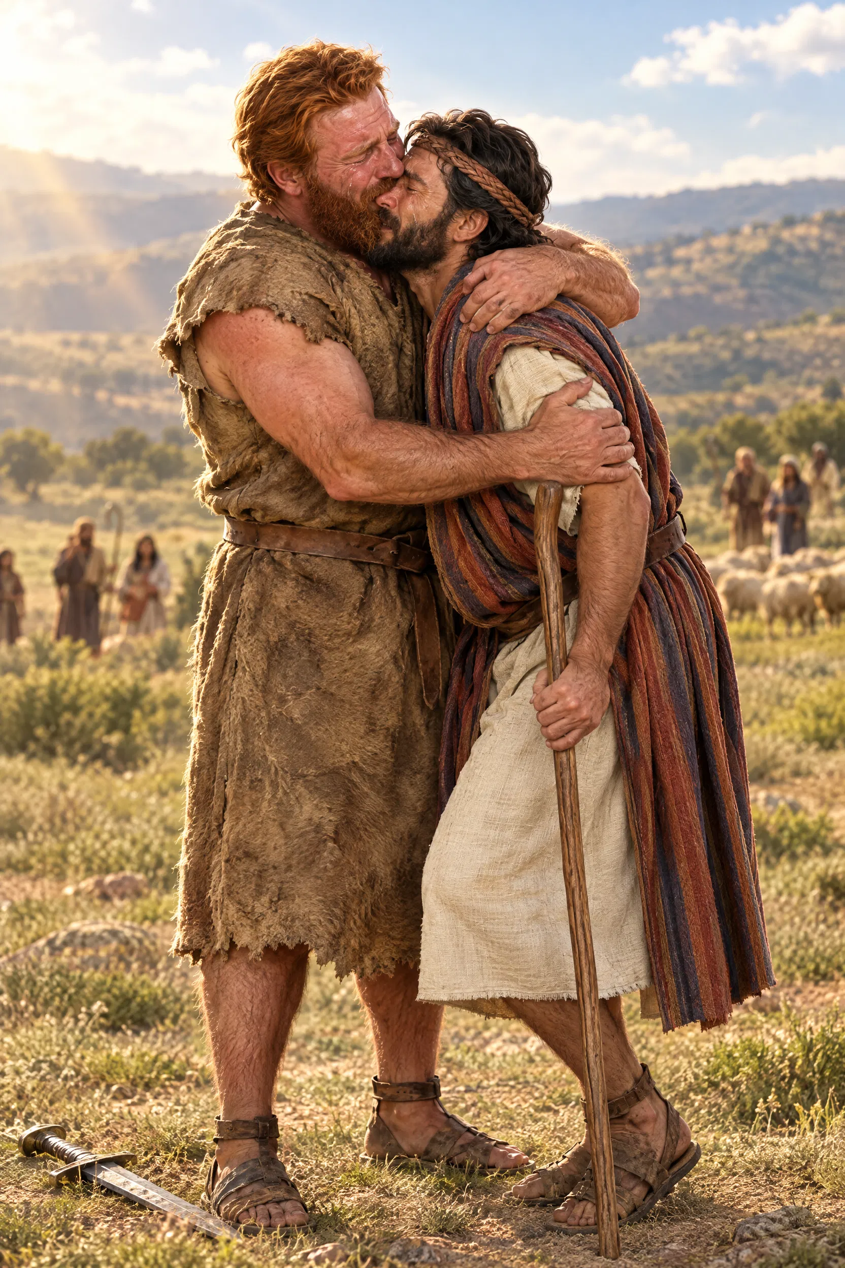 Esau Embraces Jacob in Tears