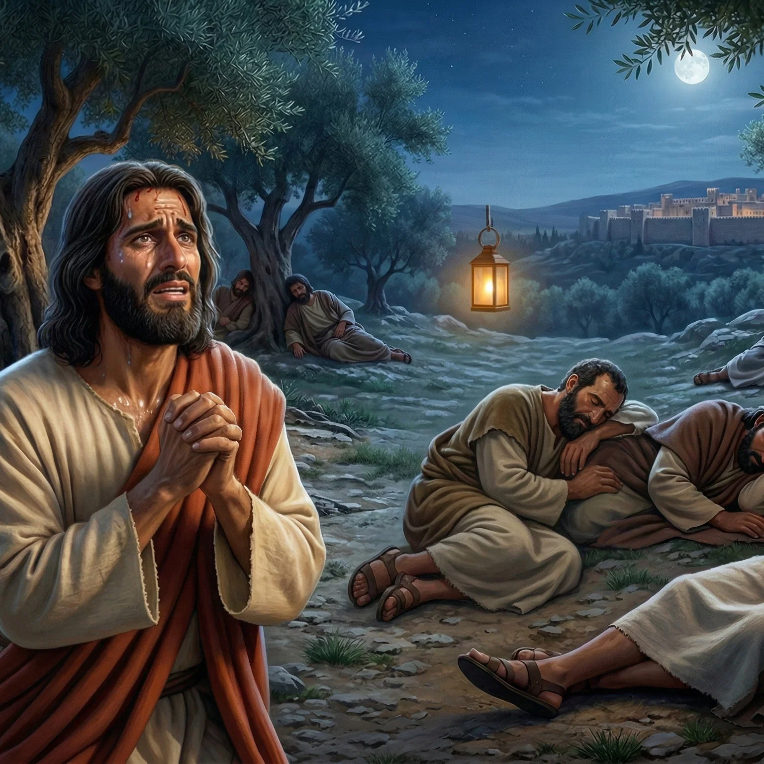 Solitary Prayer in the Garden