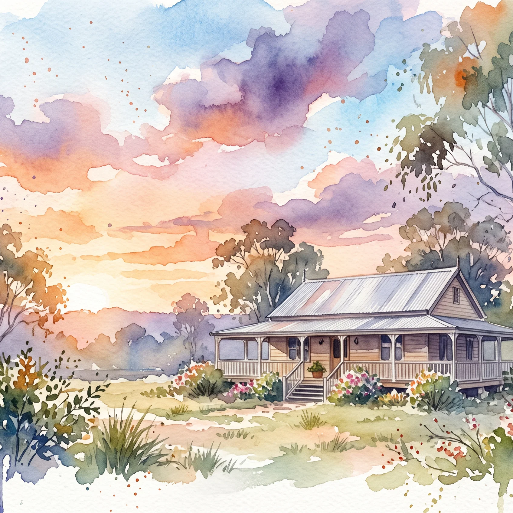 Golden Radiance Over Desert Dwelling