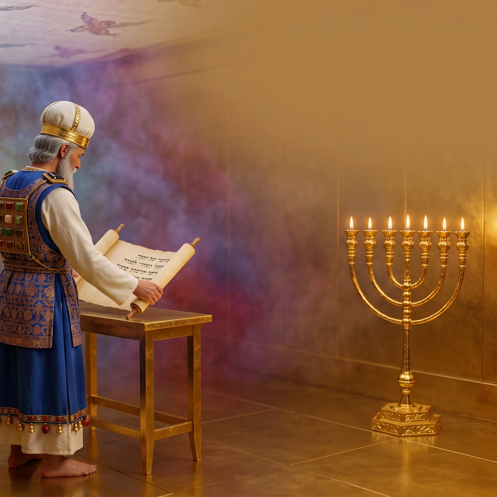 The Sacred Reading in Golden Light