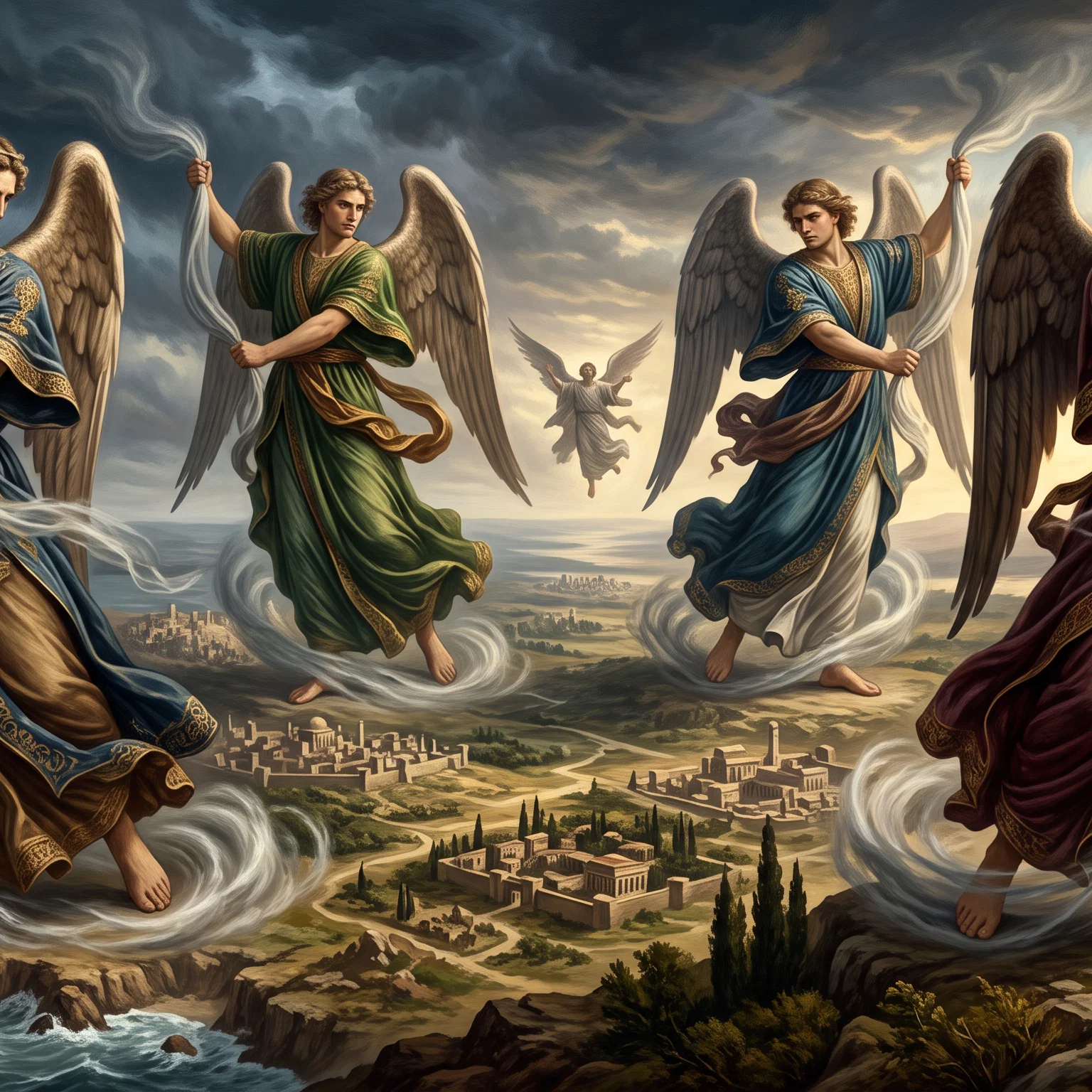 Four Angels Holding Back the Winds