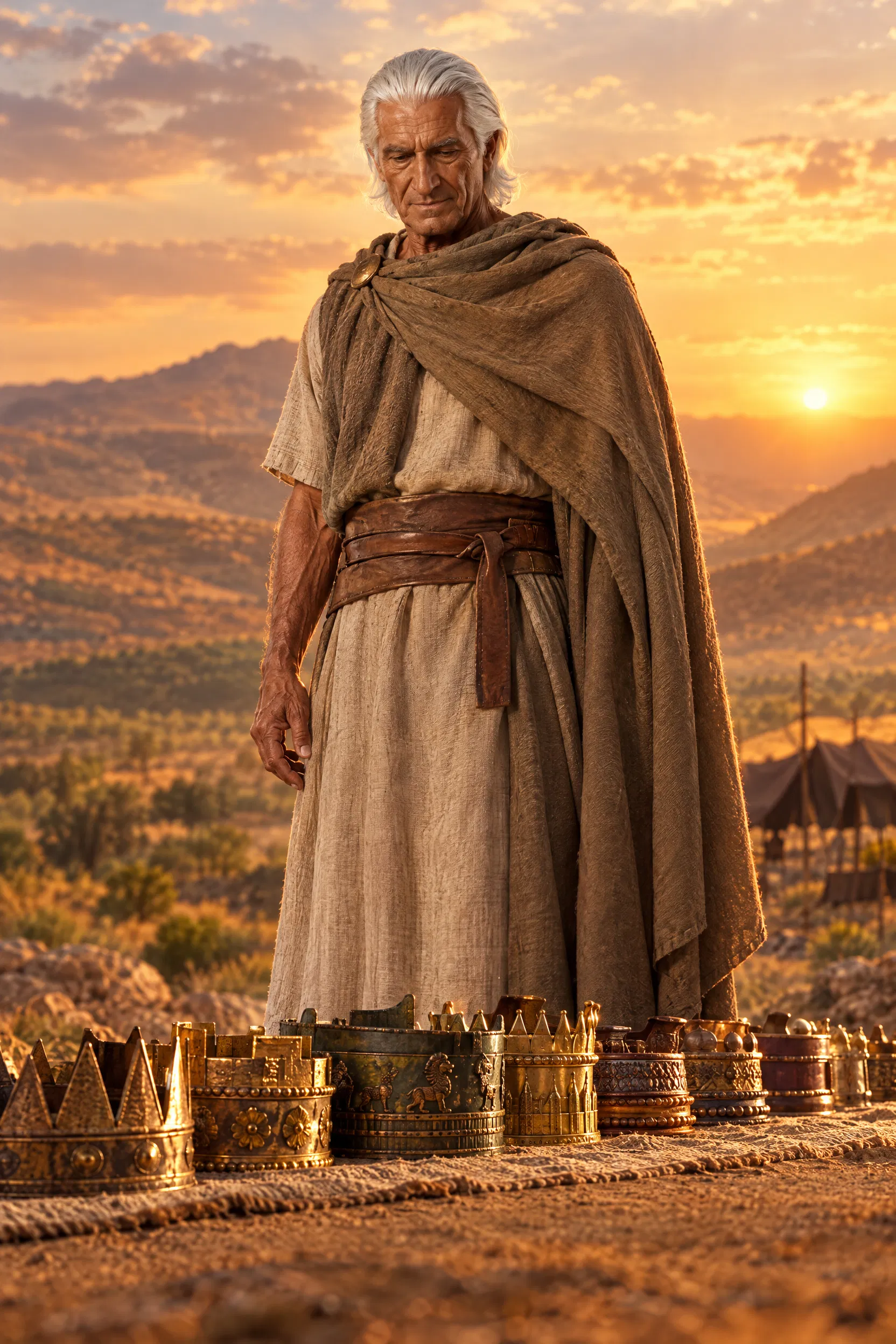 Joshua Looks Over the Crowns of Conquered Kings