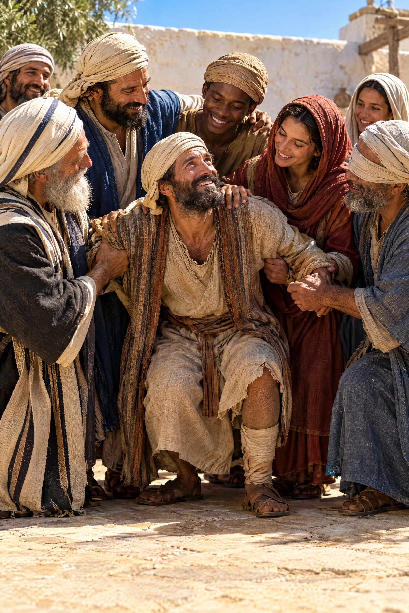 A Congregation Lifts a Lame Man Together