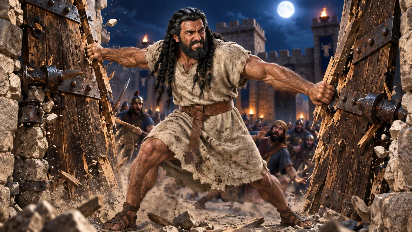 Samson Tears Off the Gates of Gaza