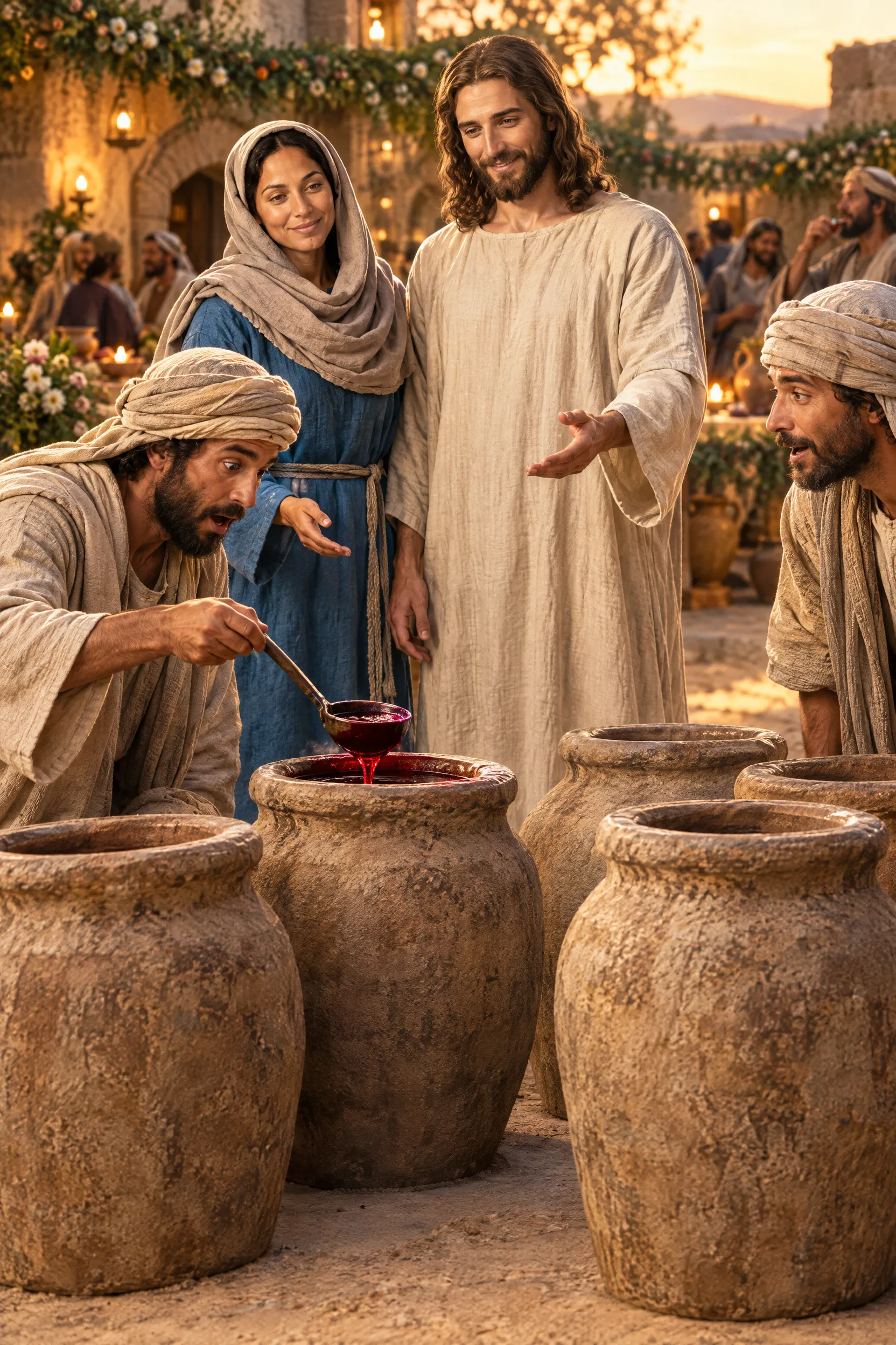 Jesus Turns Water into Wine at Cana