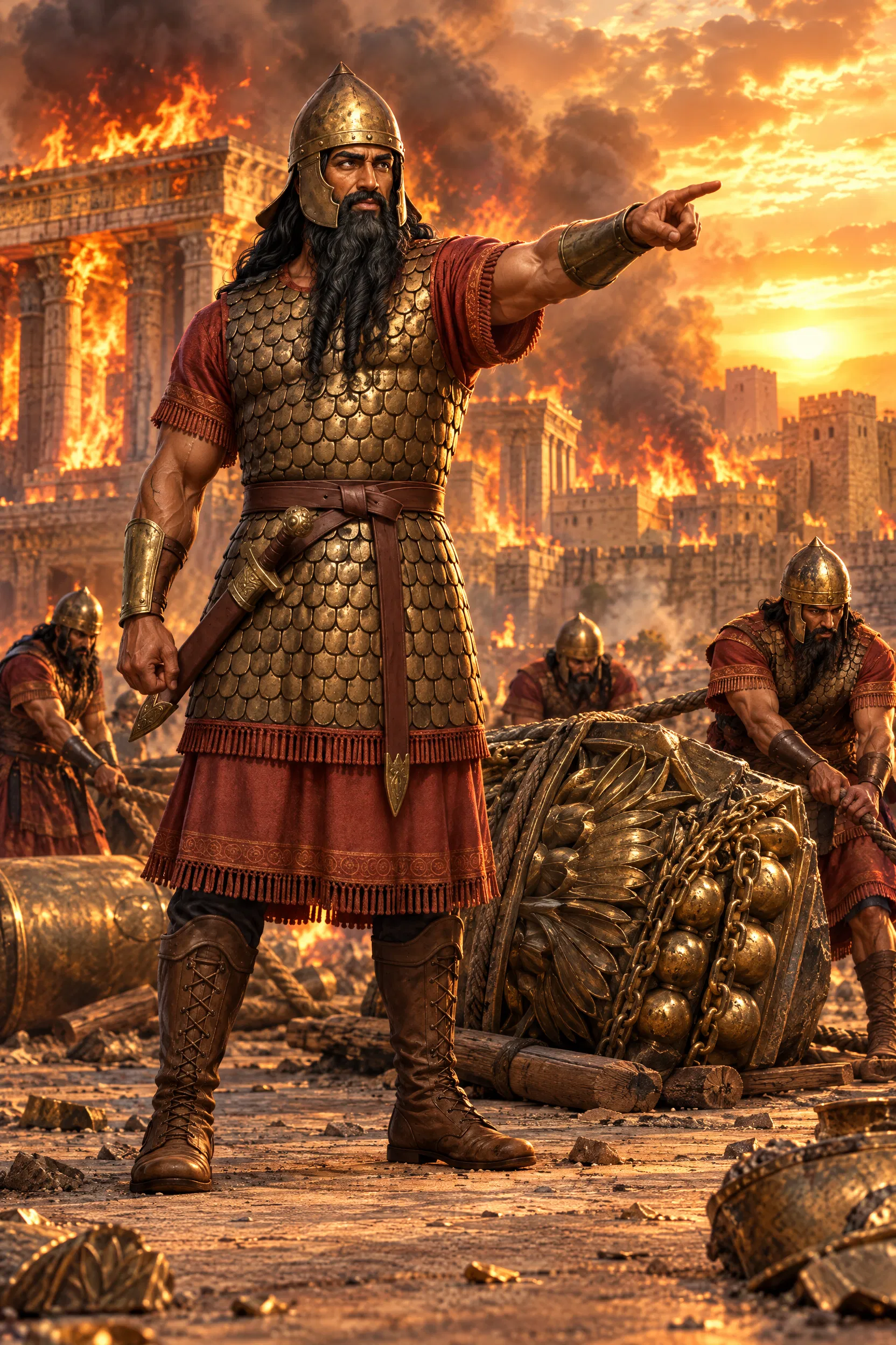 Nebuzaradan Directs Removal of the Temple Bronze