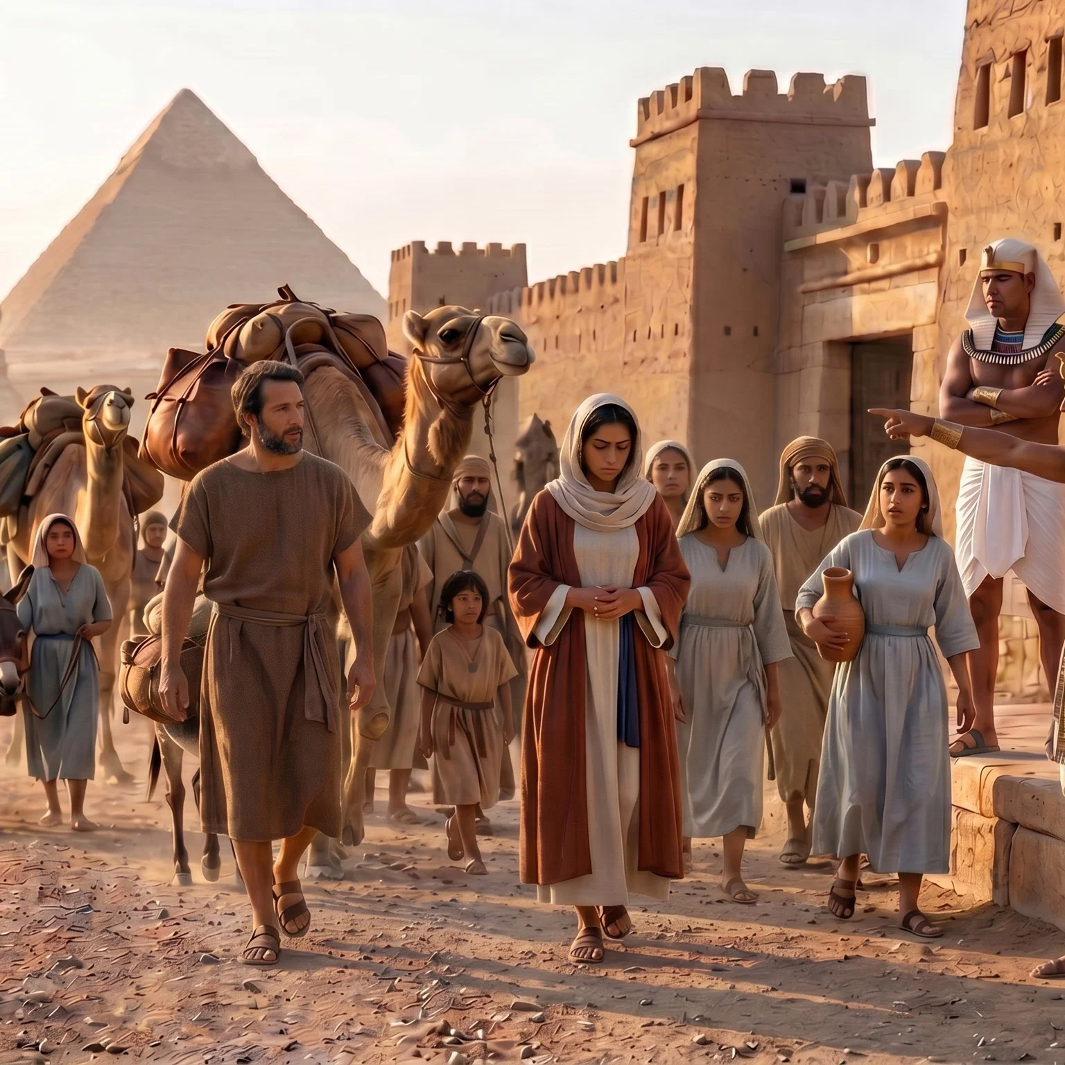 The Careful Deception of Abram and Sarai as they enter Egypt