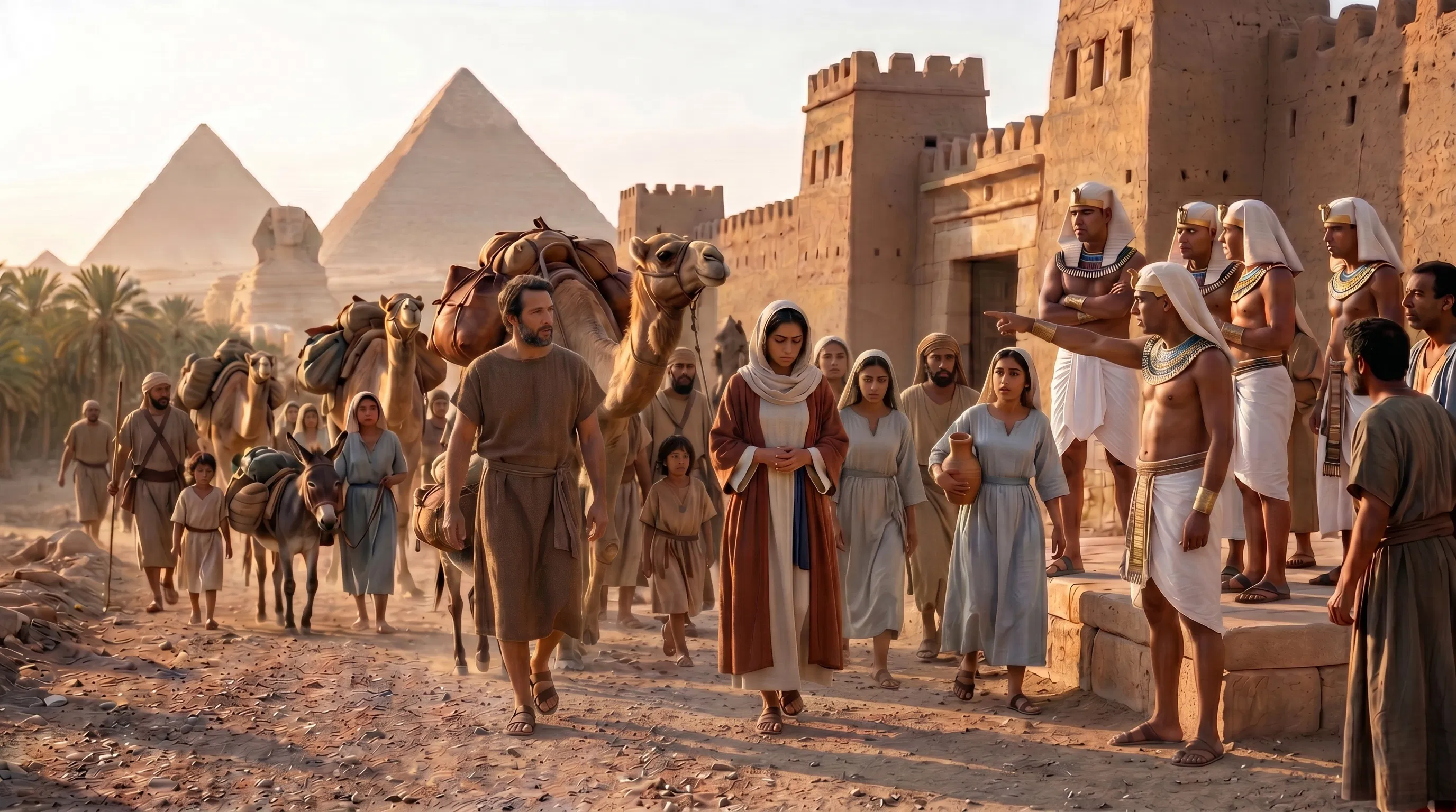 The Careful Deception of Abram and Sarai as they enter Egypt
