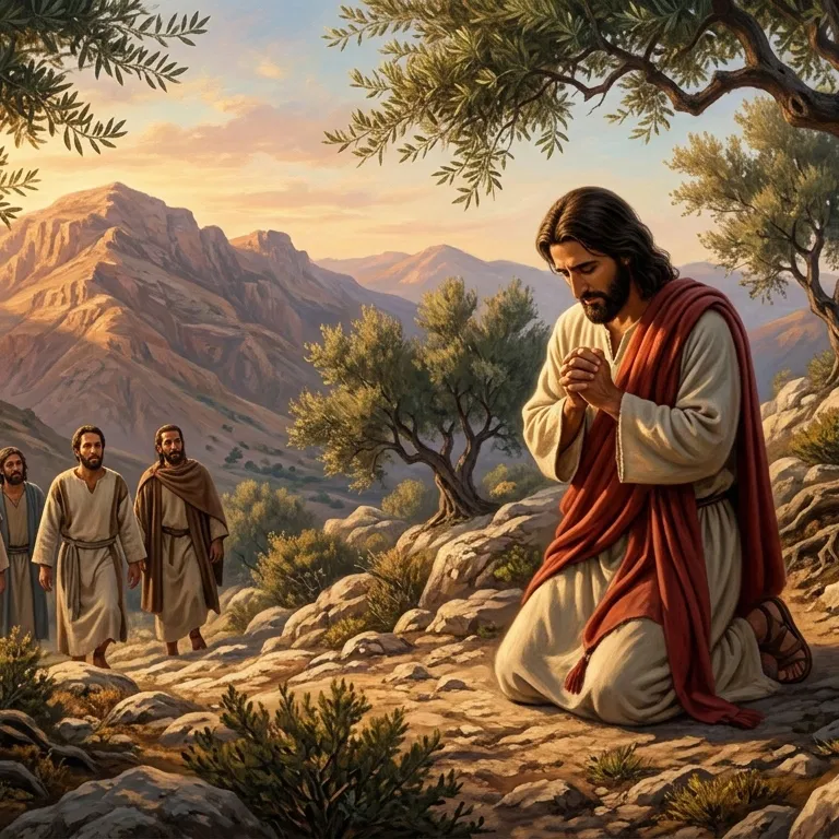 Disciples Find Jesus Praying on the Mountainside