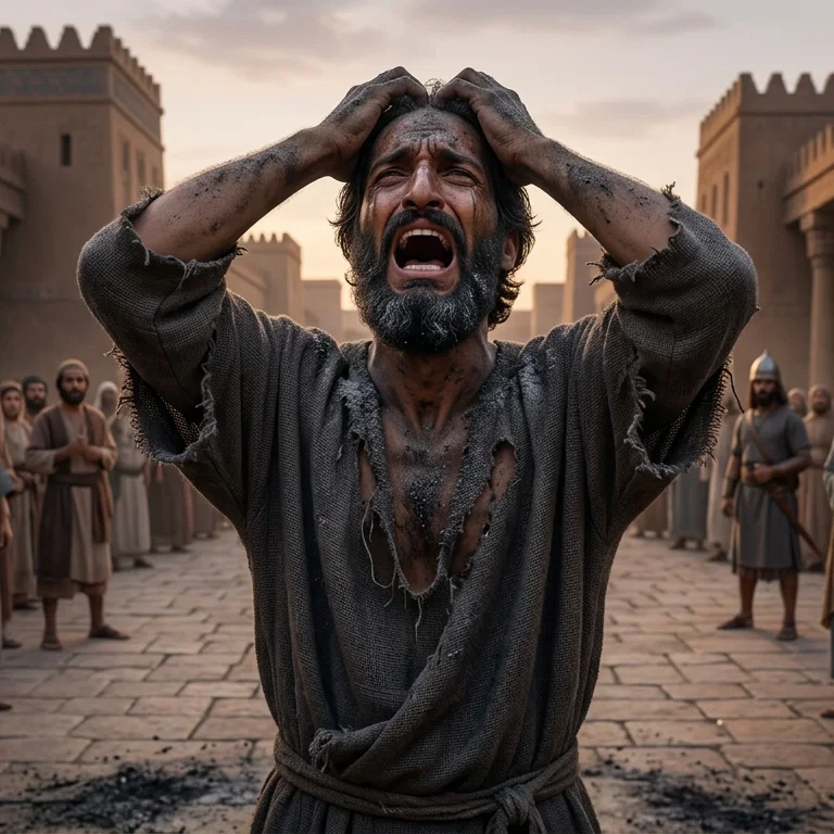 Mordecai in Mourning and Bitter Lament