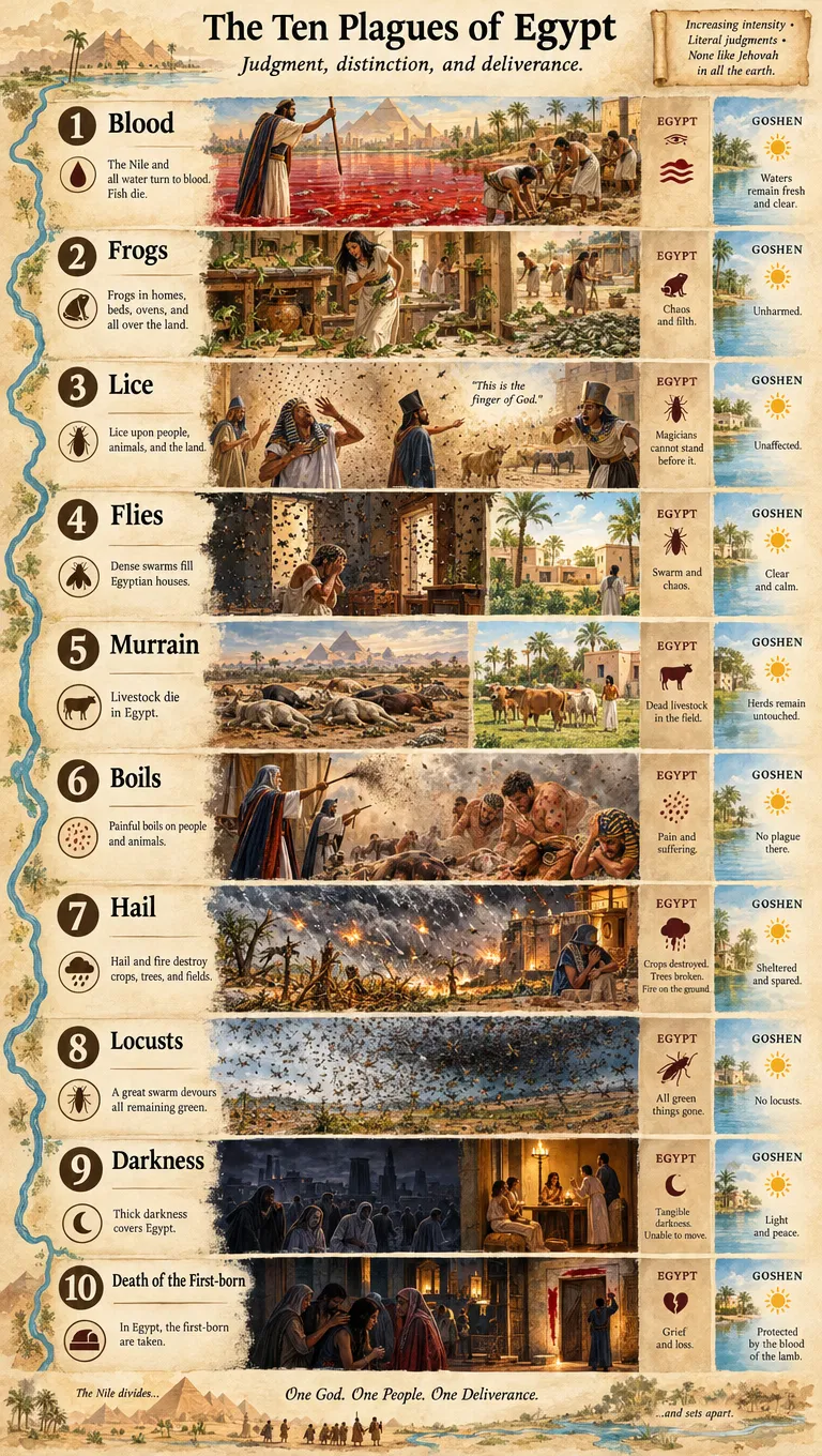 The Ten Plagues of Egypt Illustrated