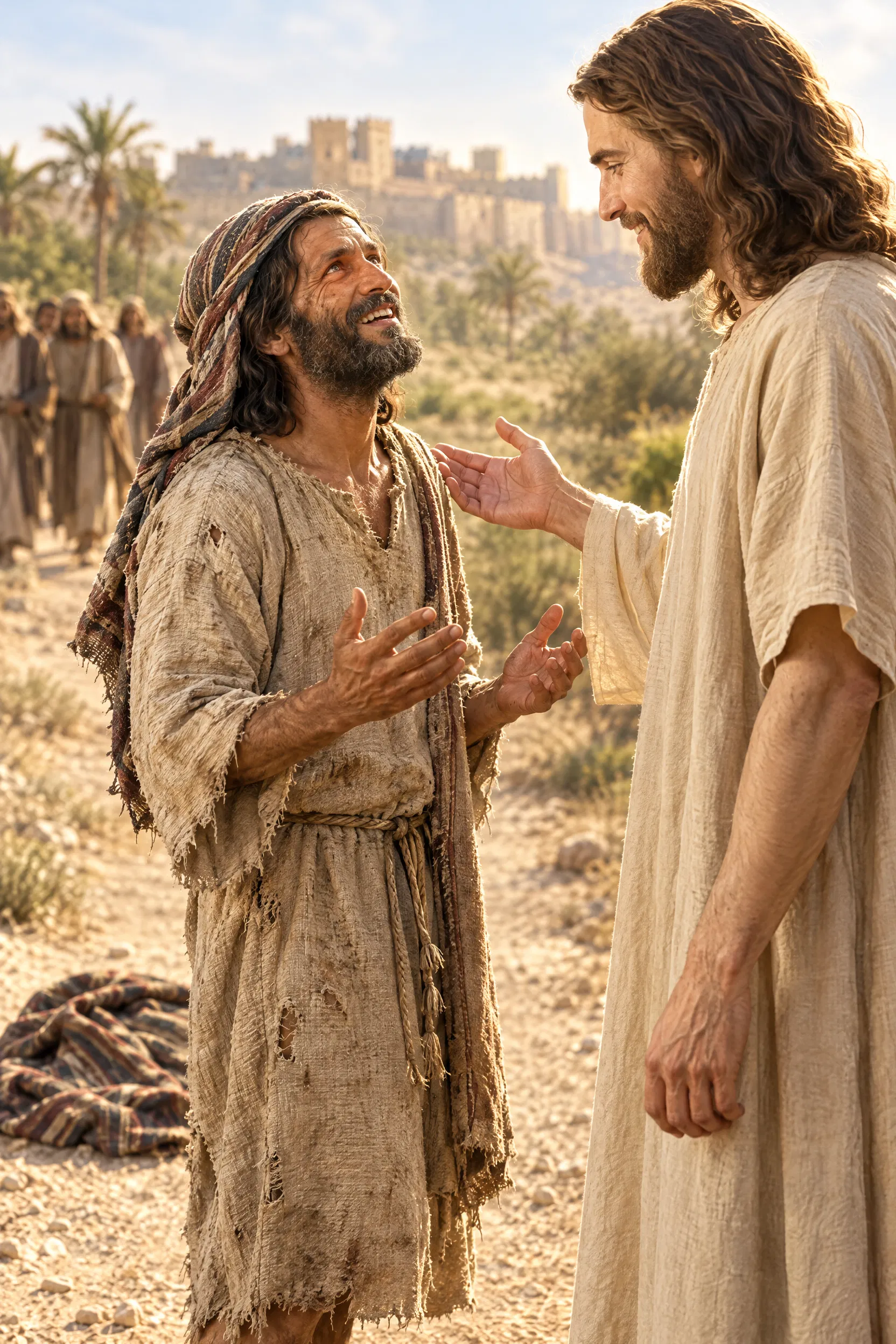 Blind Bartimaeus Receives His Sight