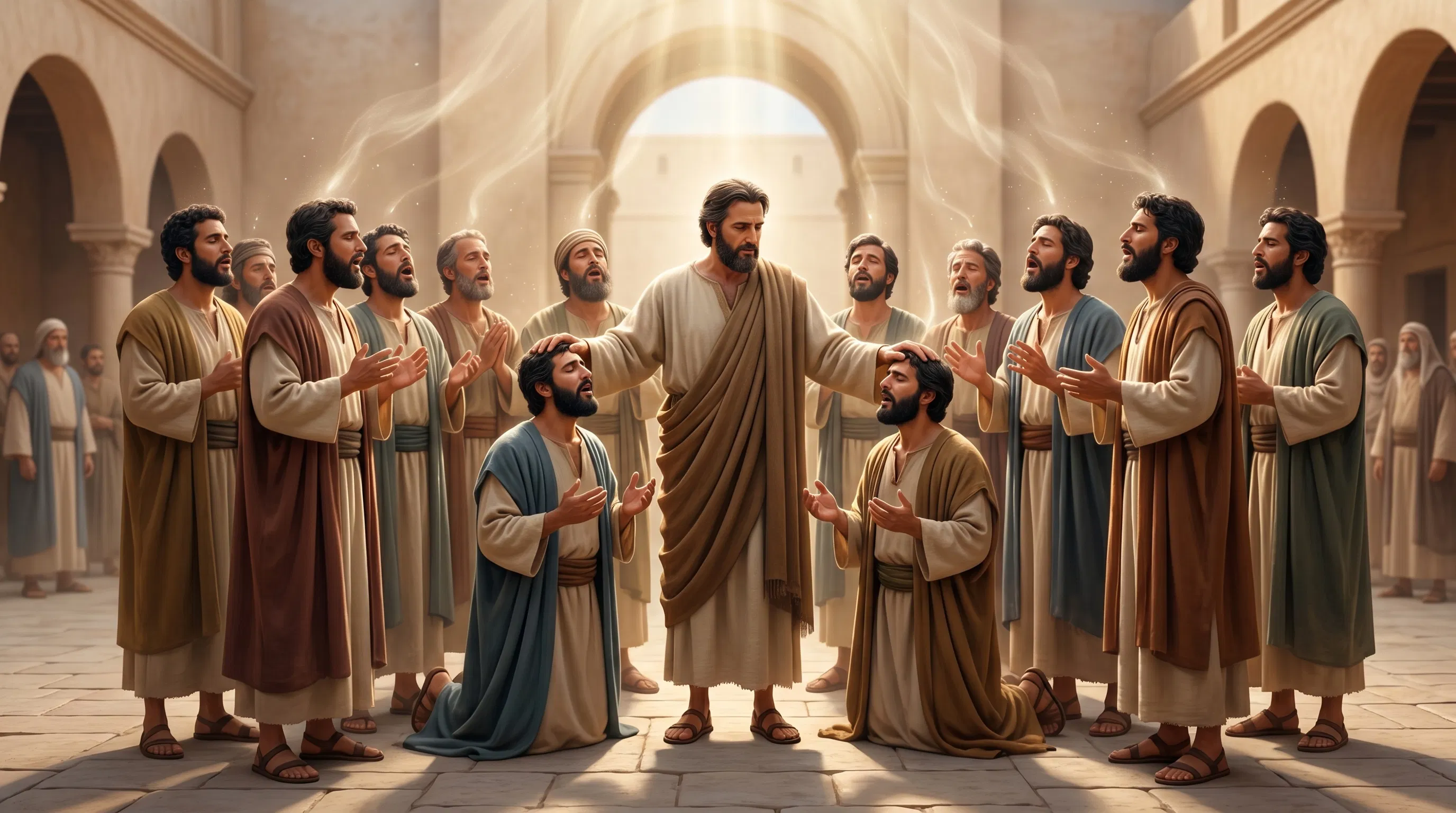 Paul Lays Hands on the Twelve at Ephesus