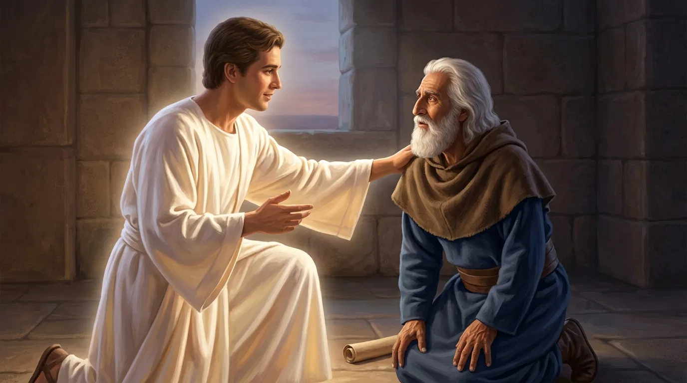 Gabriel Touching Daniel as He Kneels in Prayer