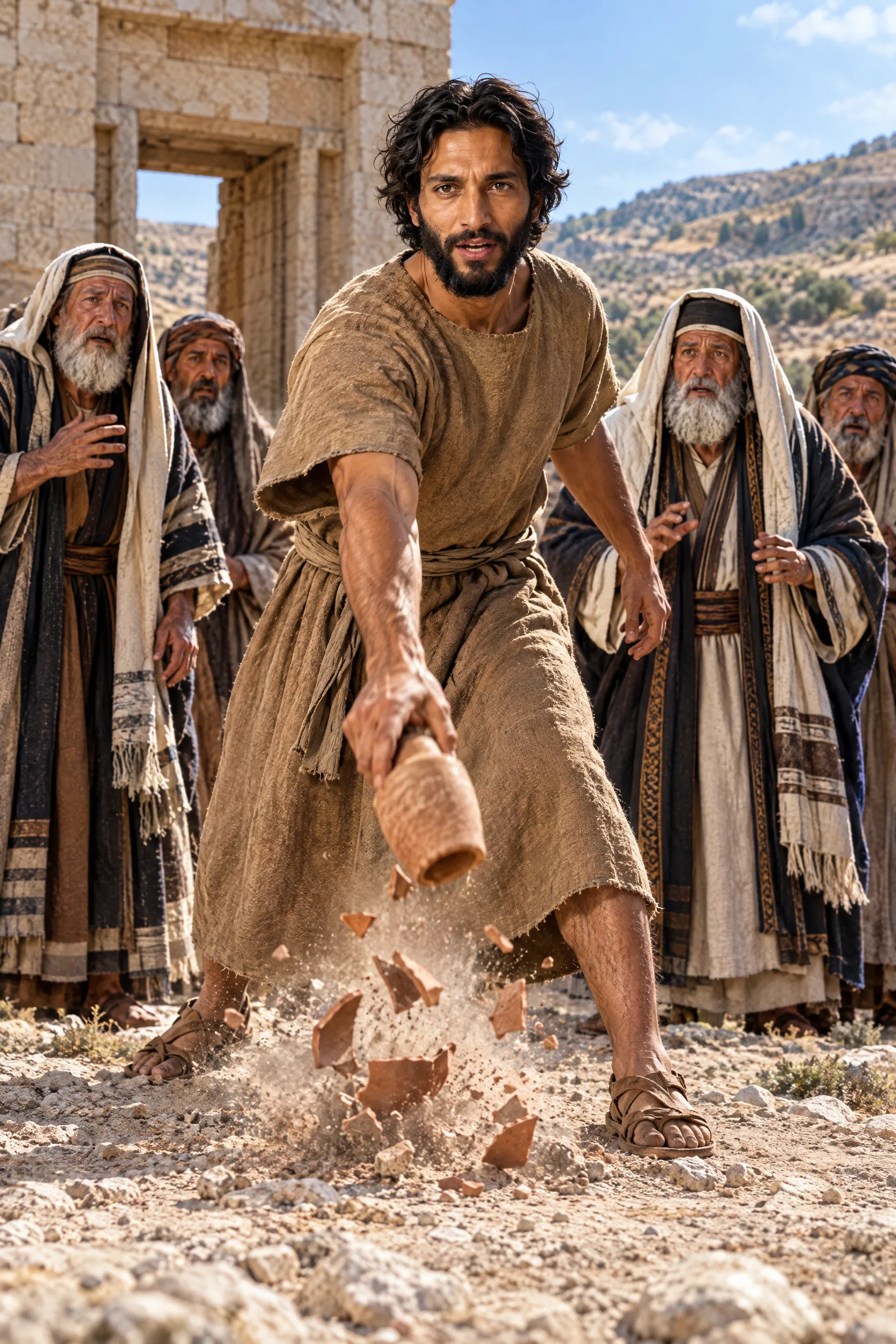 Jeremiah Breaks the Clay Flask Before the Elders