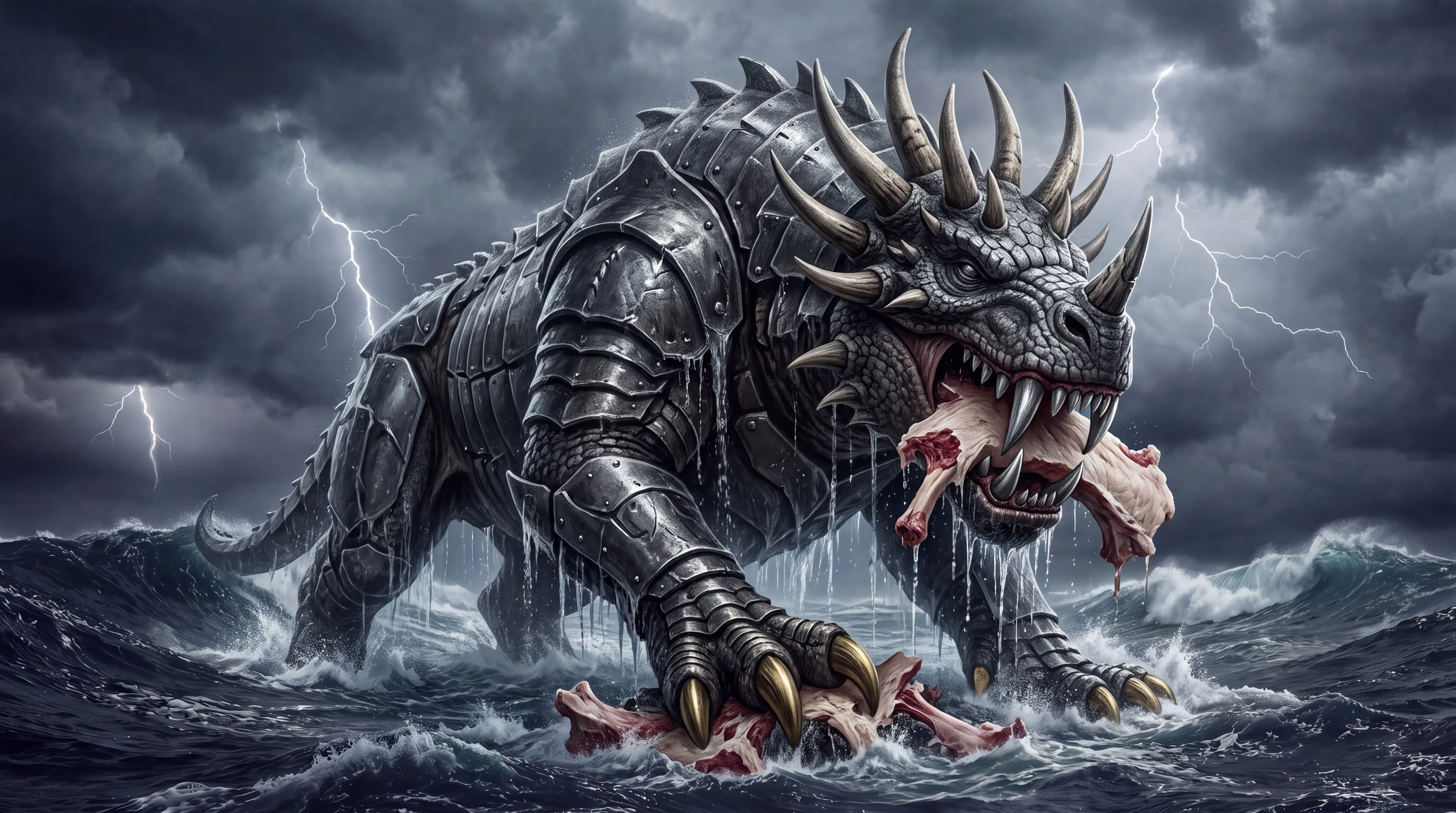 The Fourth Beast with Ten Horns and Iron Teeth