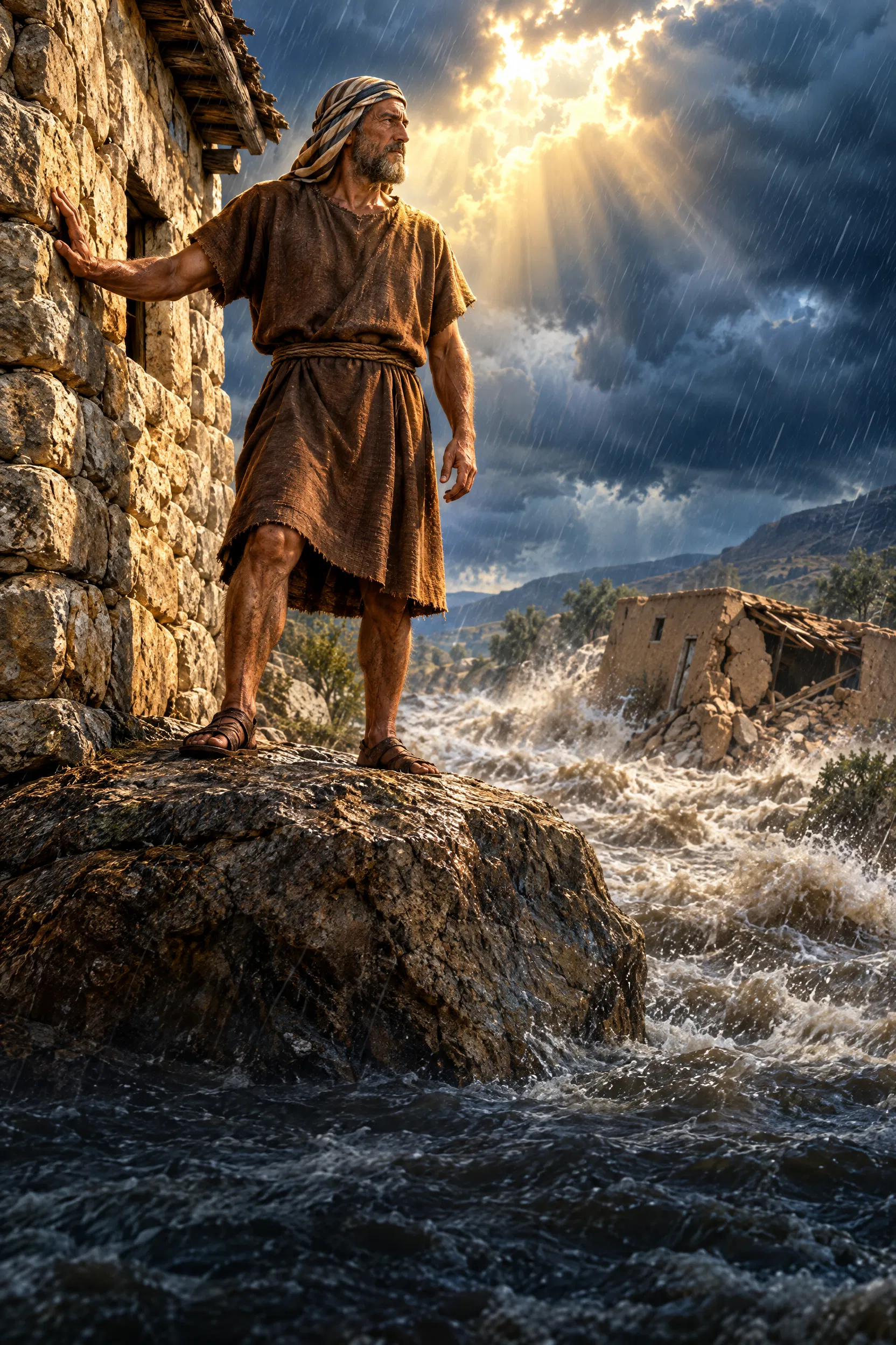 The Wise Man Stands on the Rock in the Storm