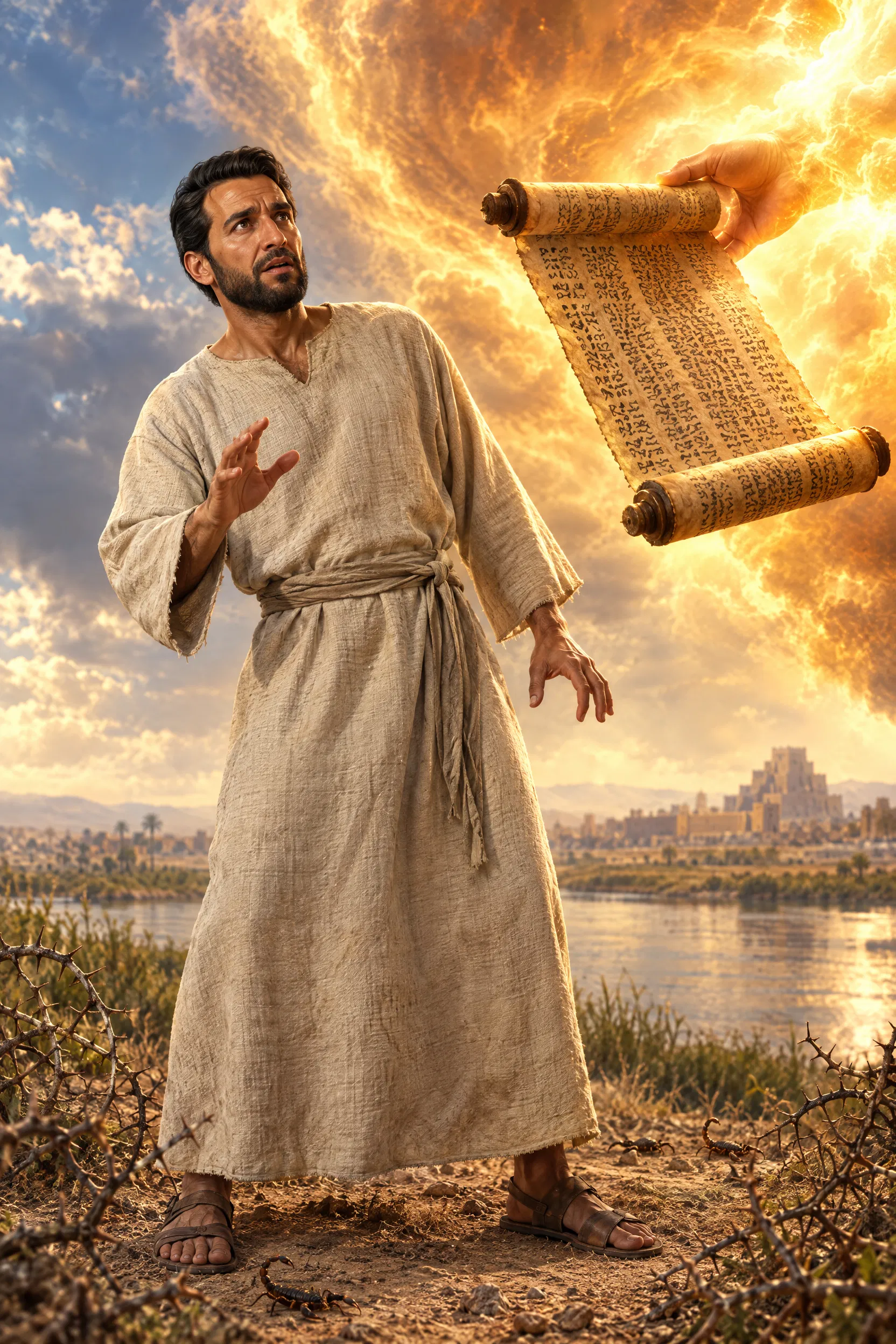 Ezekiel Is Shown the Scroll by the River