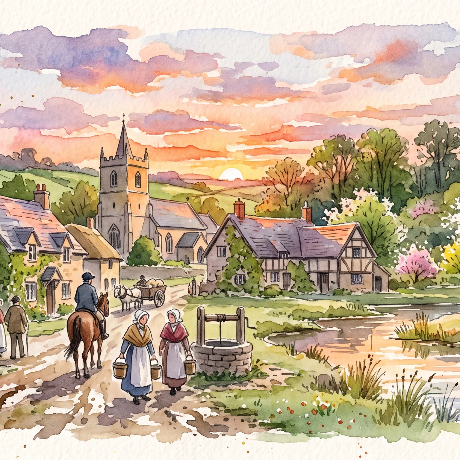 Evening Peace in the English Countryside