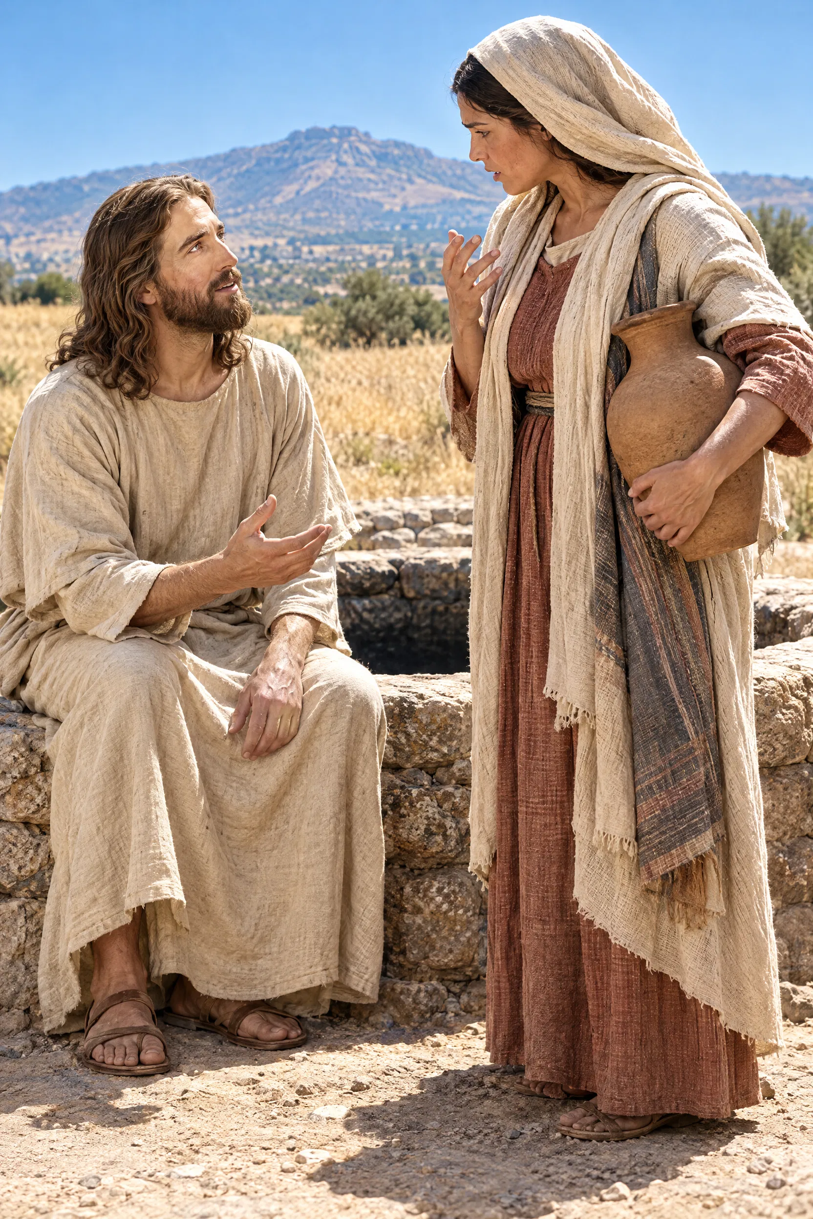 Jesus Speaks with the Samaritan Woman at the Well