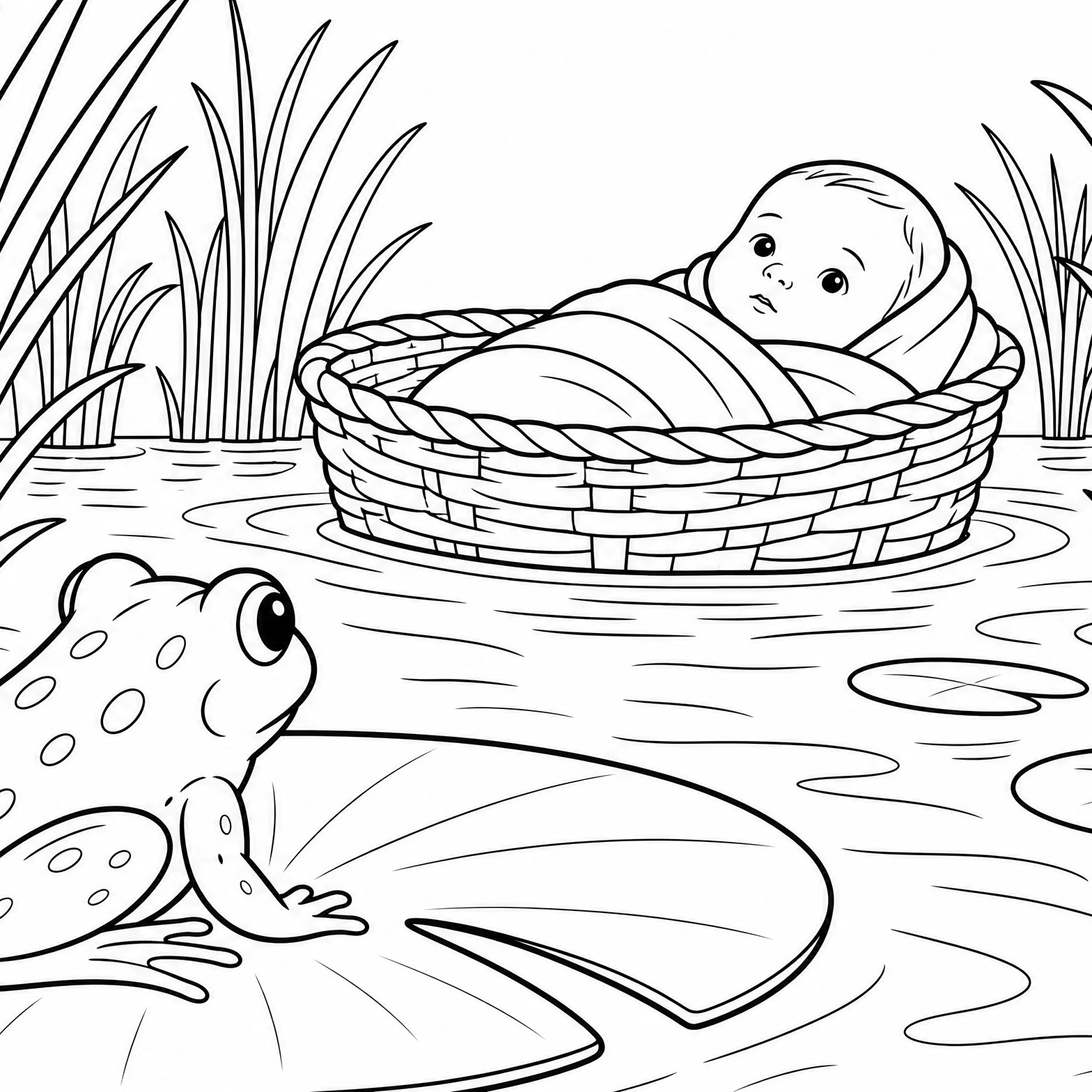 Baby Moses Through Reeds