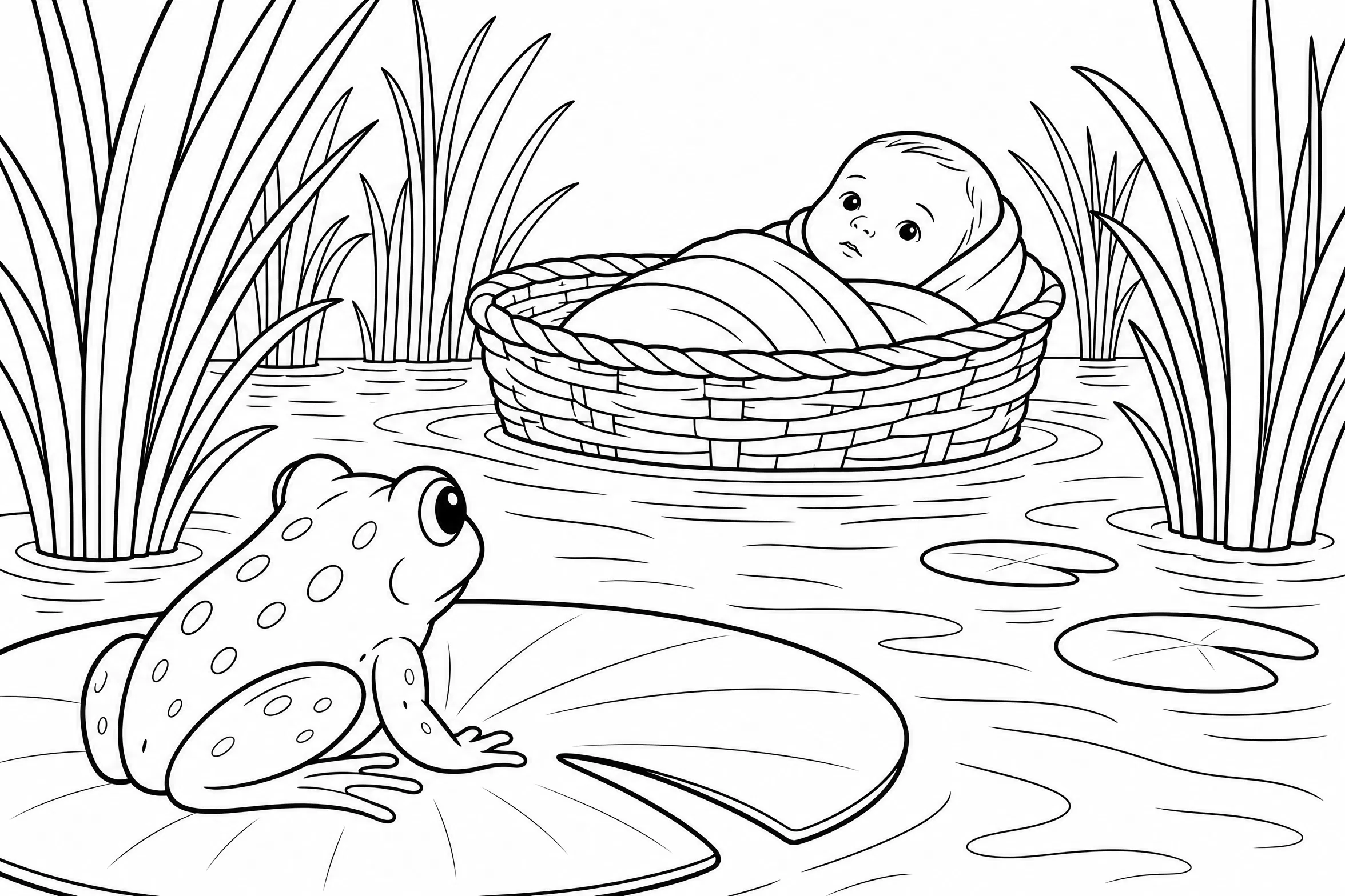 Baby Moses Through Reeds