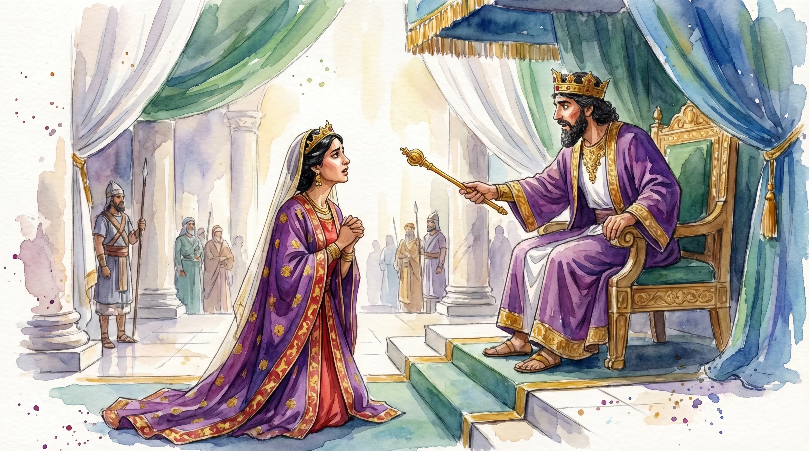 Esther Before the King's Golden Throne
