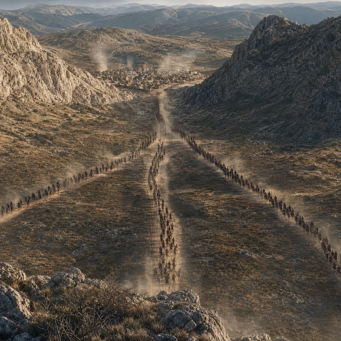 The Philistine Raiding Columns Advance