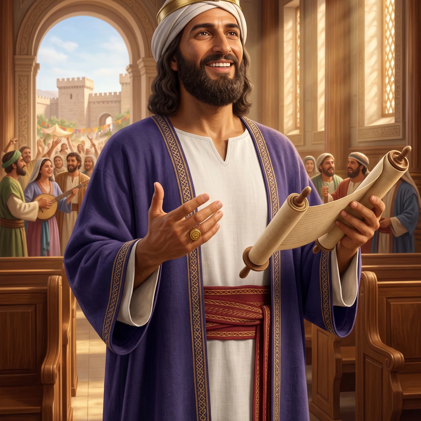 King Hezekiah in Humble Contemplation