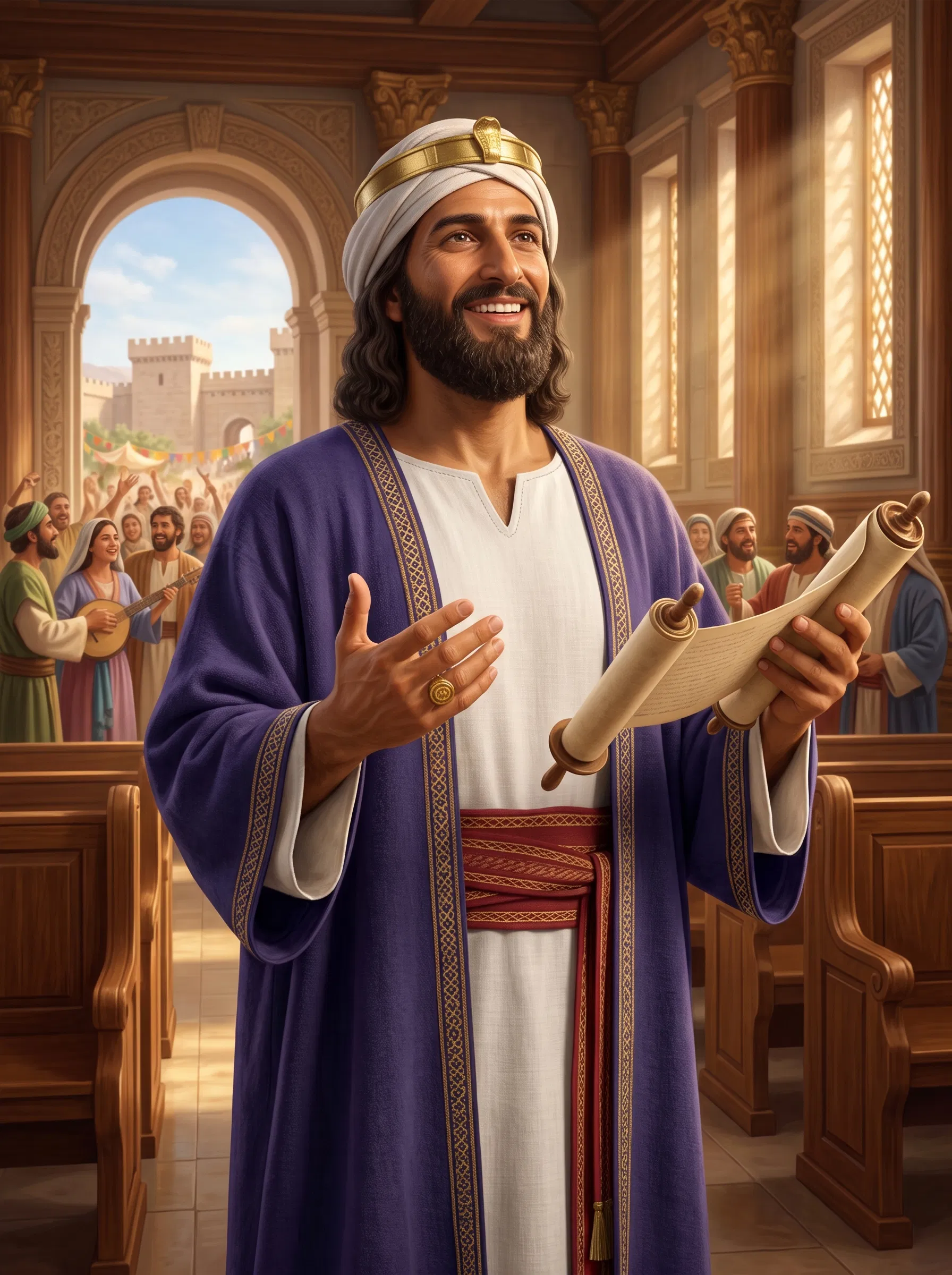 King Hezekiah in Humble Contemplation