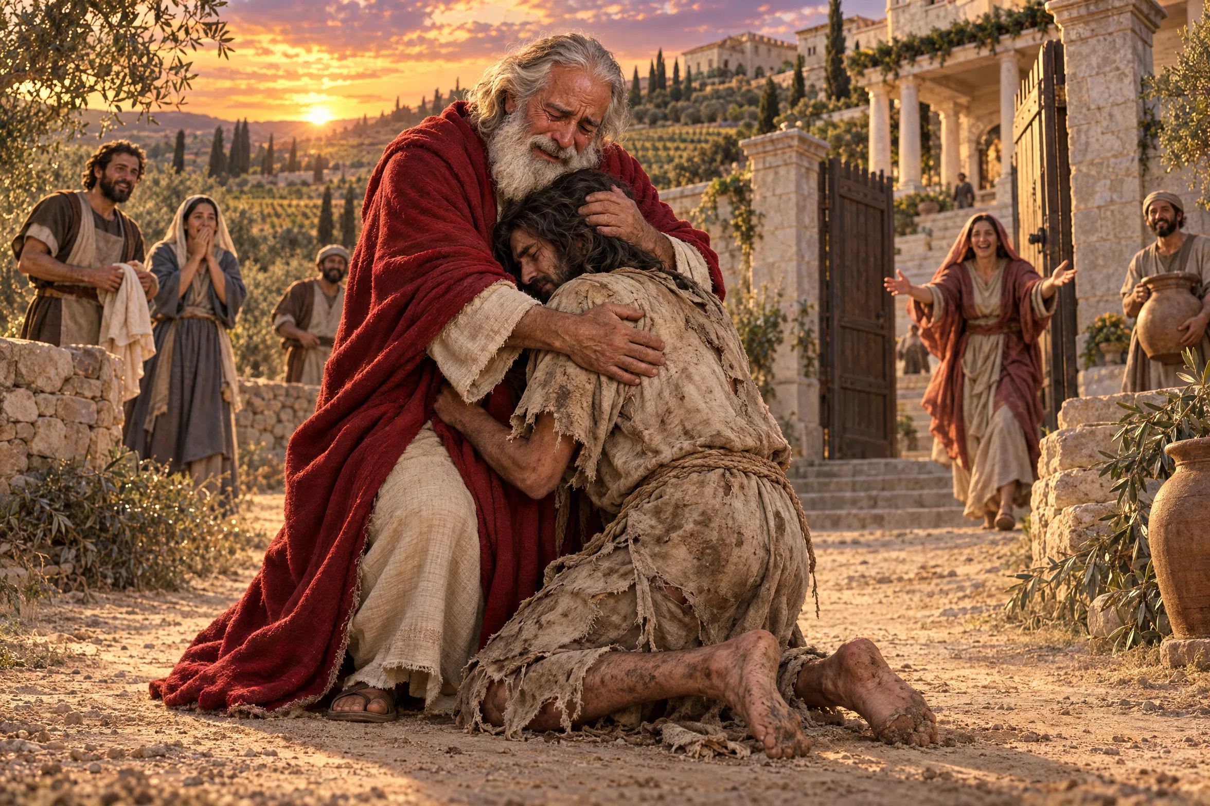 The Father's Grace at Sunset