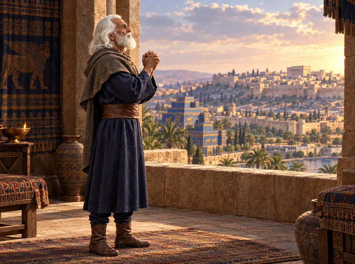 Daniel Prays Toward Jerusalem