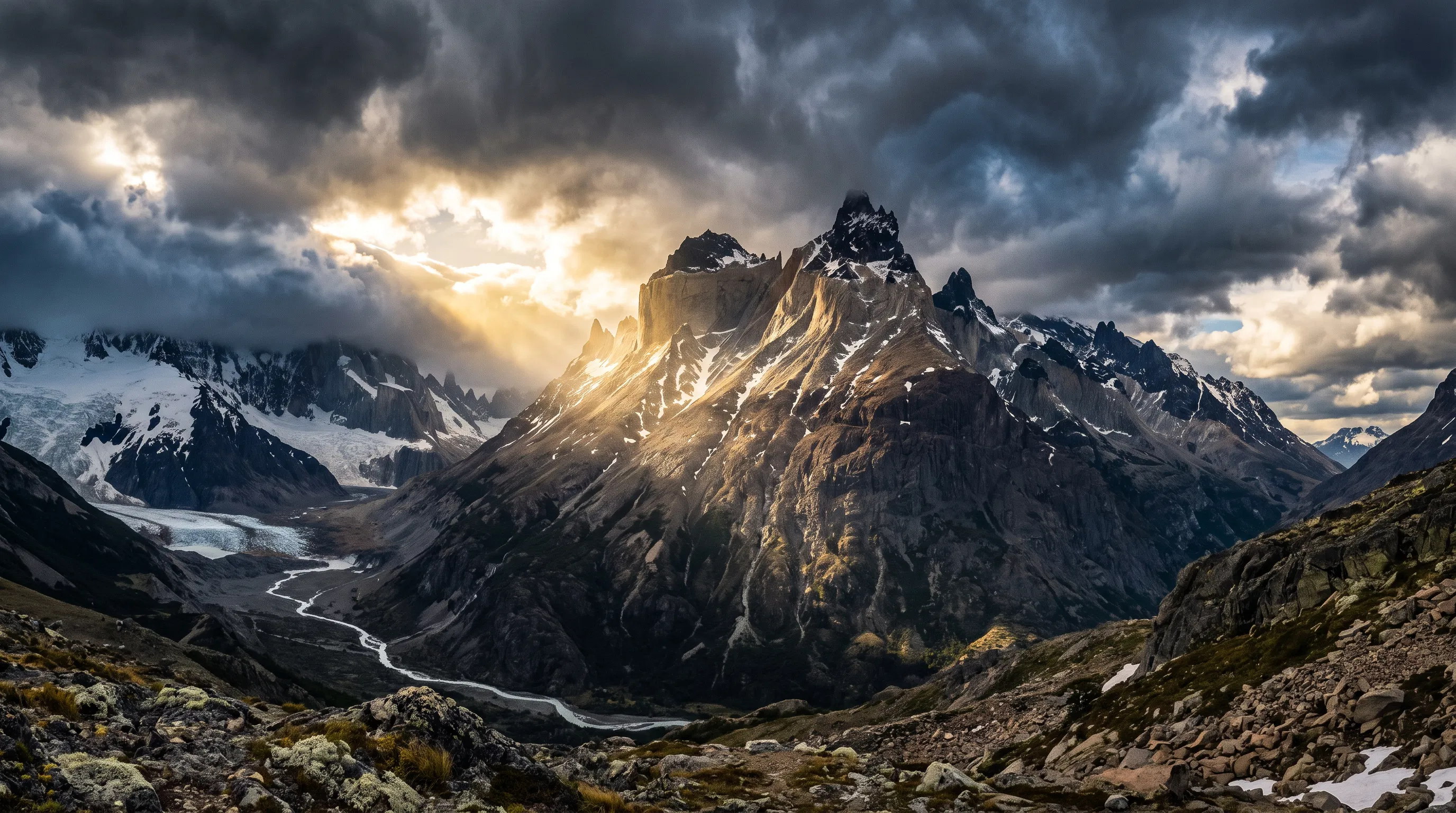 Divine Light Over the Granite Peak