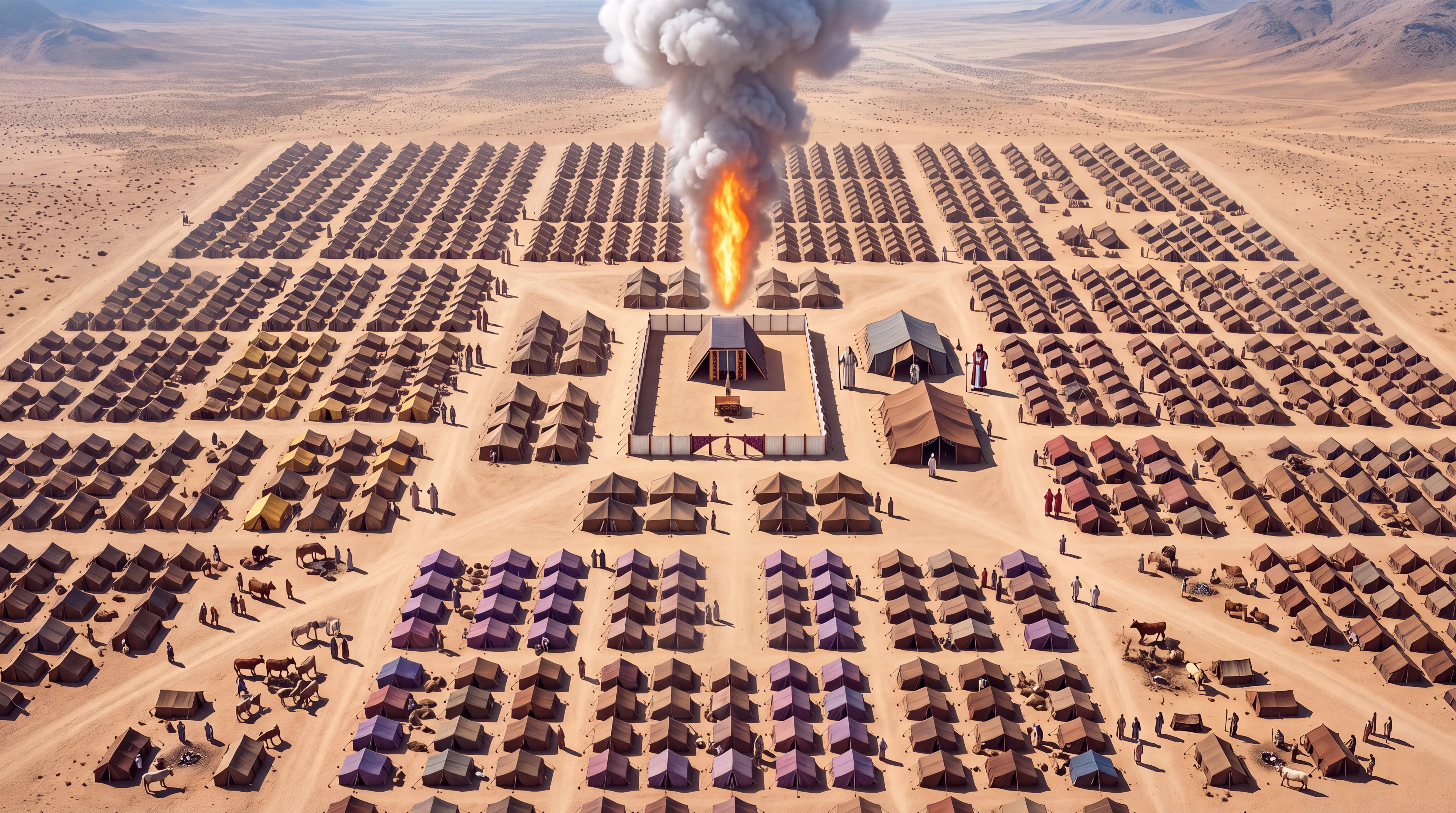Israel's Camp Around the Tabernacle From Above