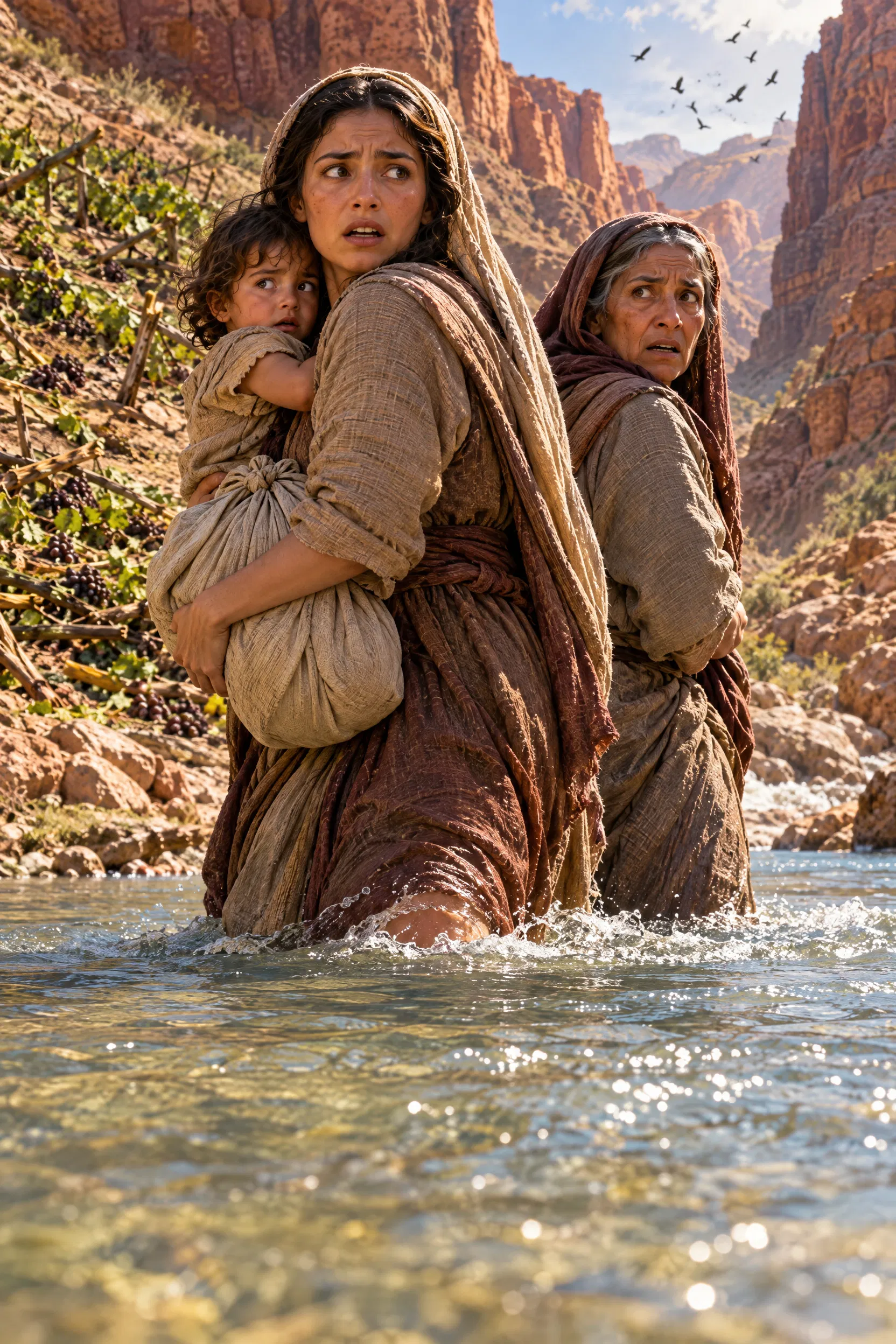 Moabite Women Flee Through the Ford of Arnon