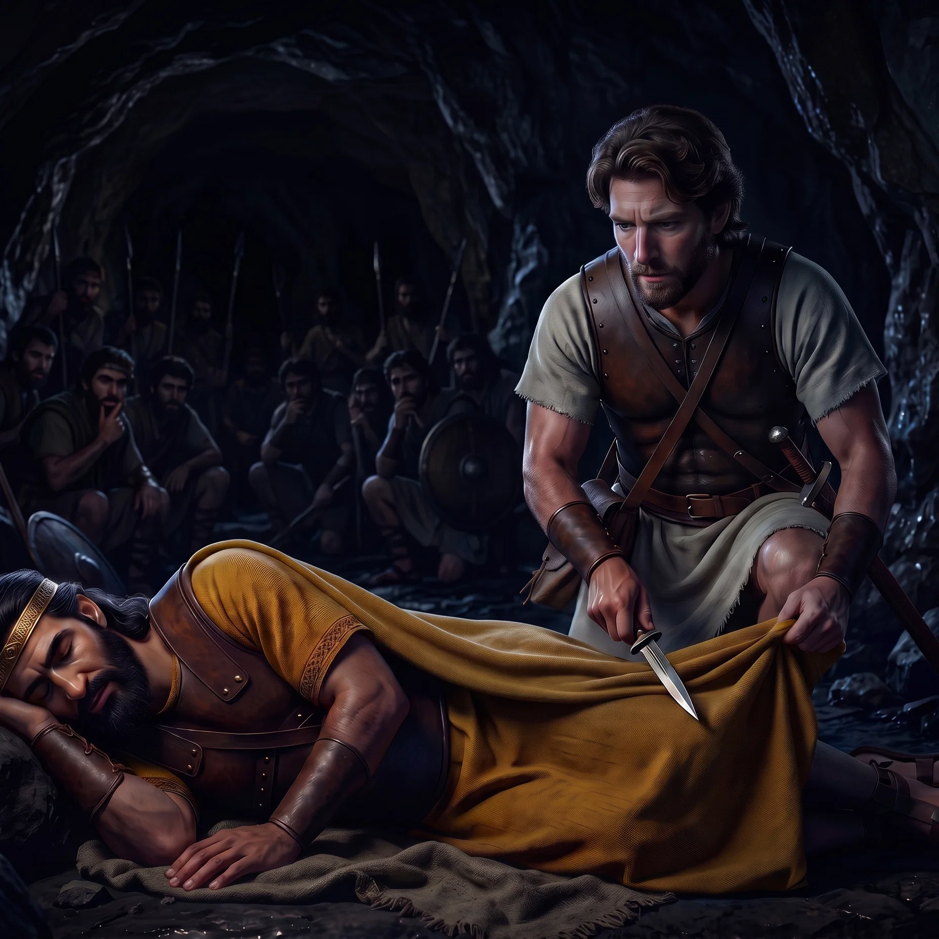 David Spares King Saul's Life
