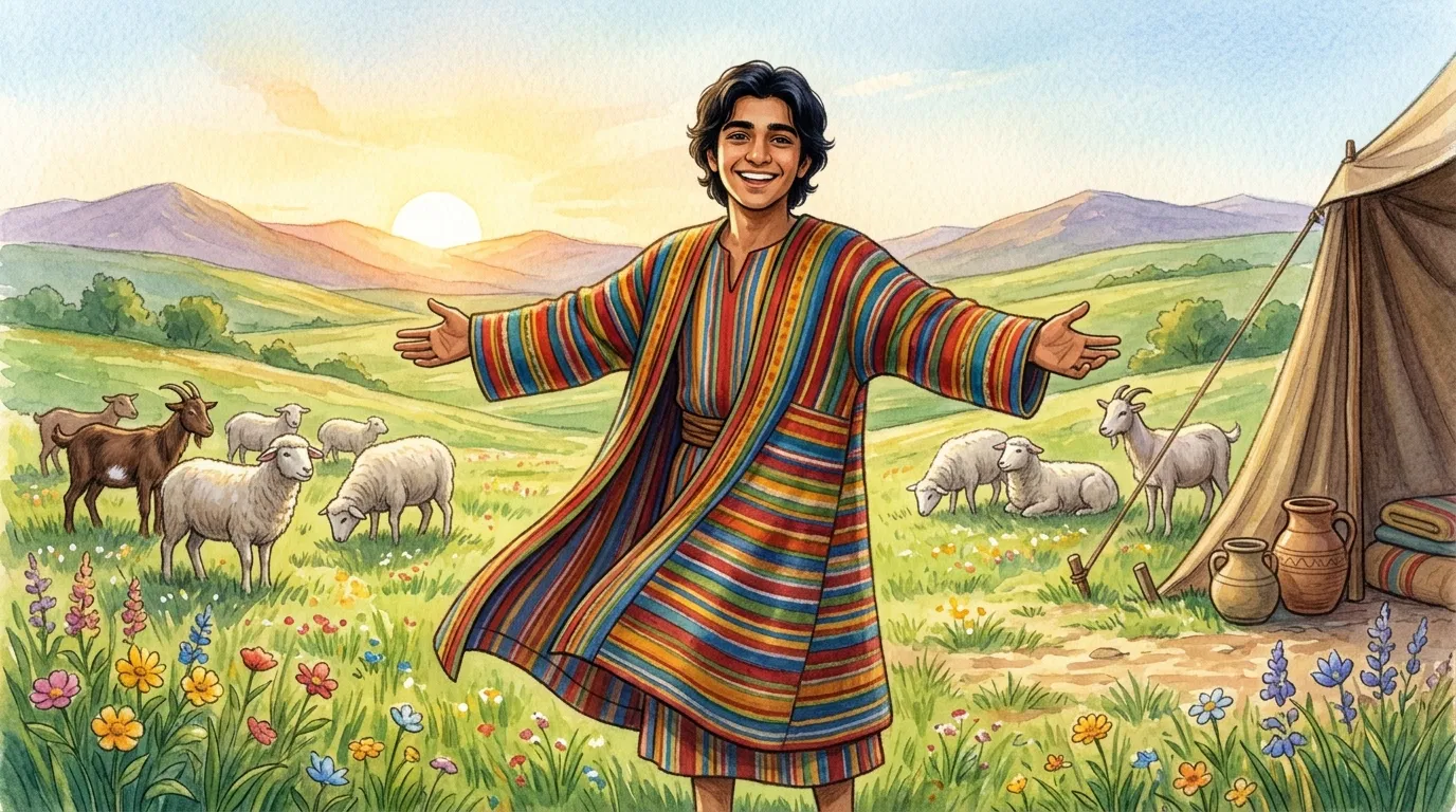 Joseph Shows Off His Coat of Many Colors